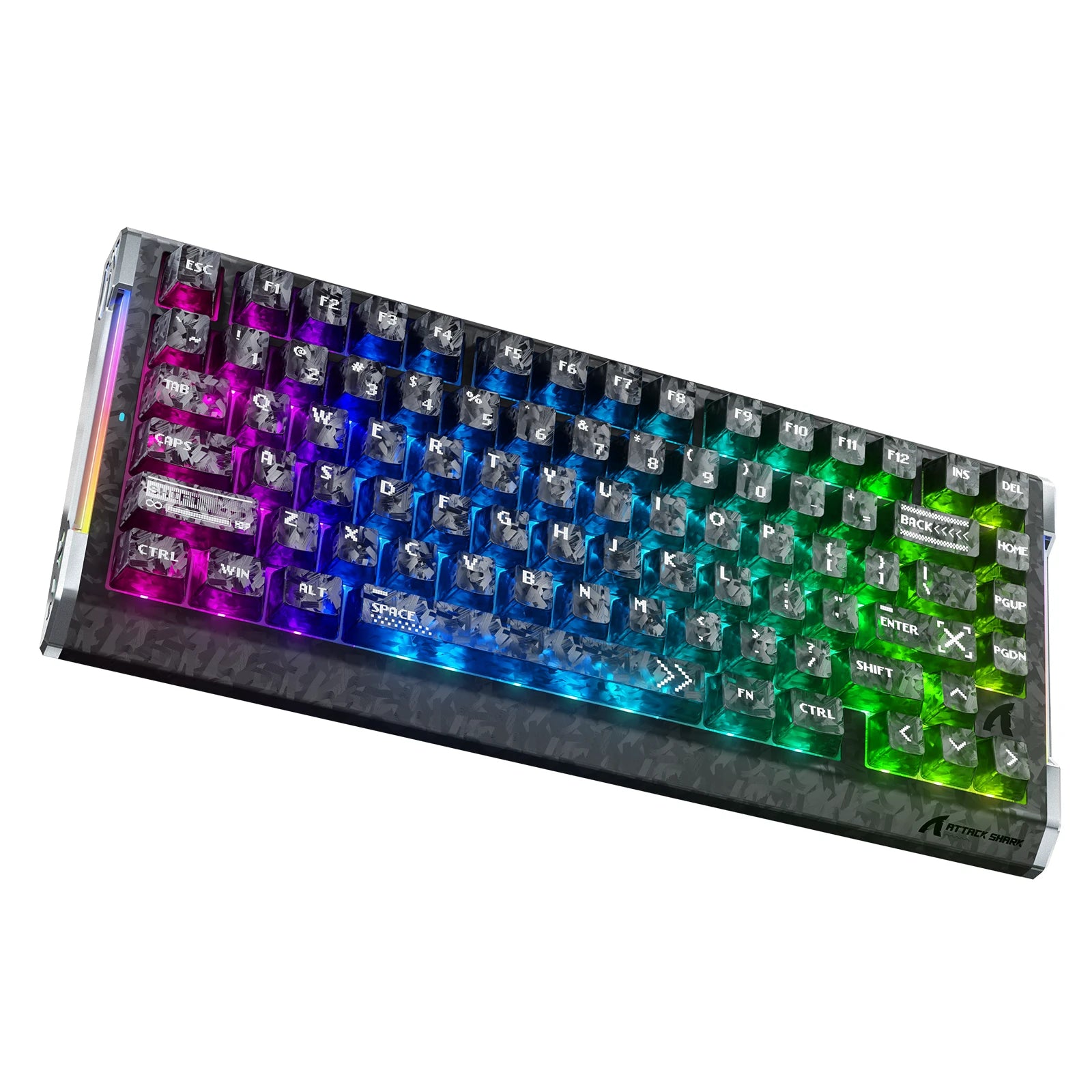 ATTACK SHARK R86 HE-toetsenbord met koolstofvezel, snelle trigger en magnetische schakelaars