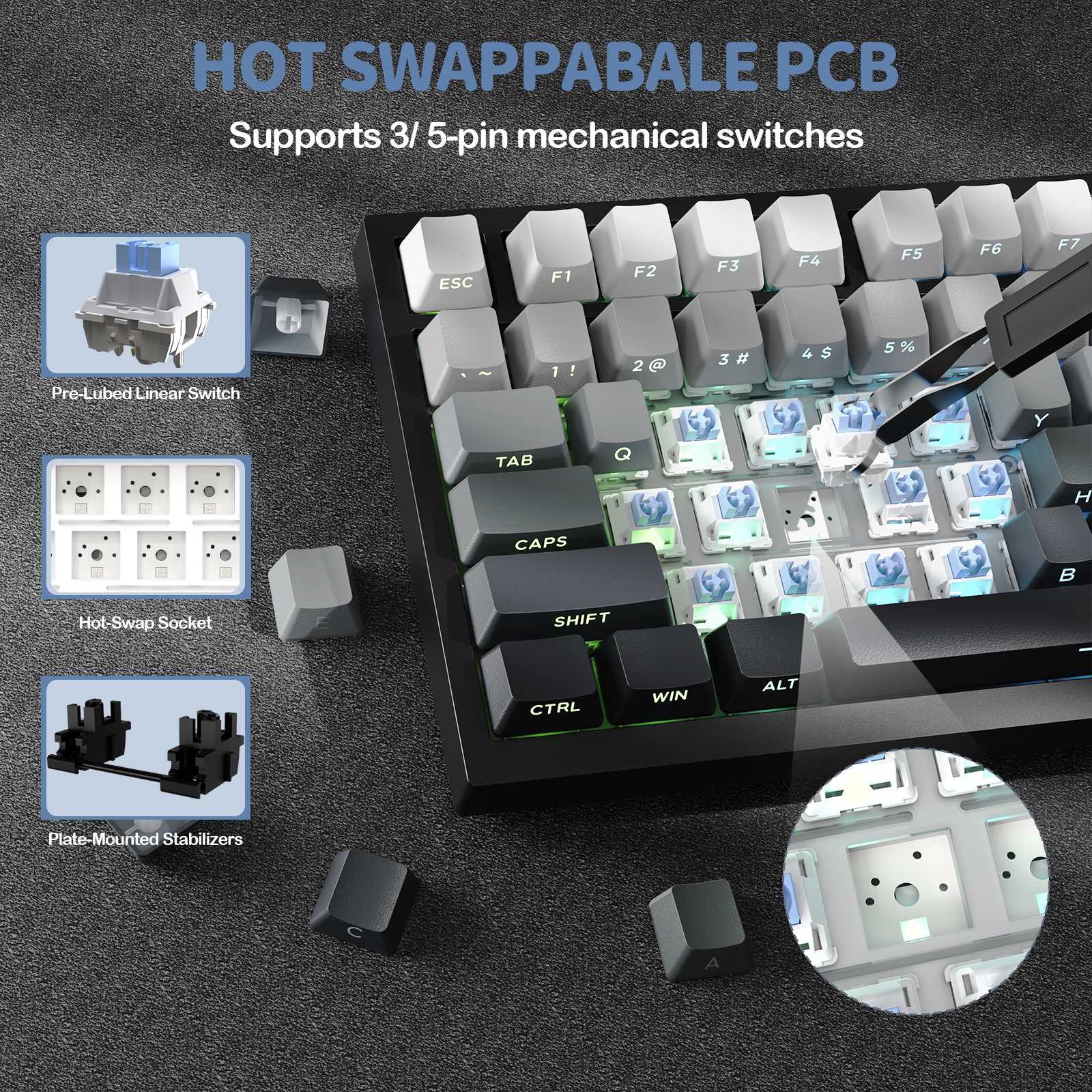ATTACK SHARK X820Ultra Tri-mode Gasket Mechanical Keyboard