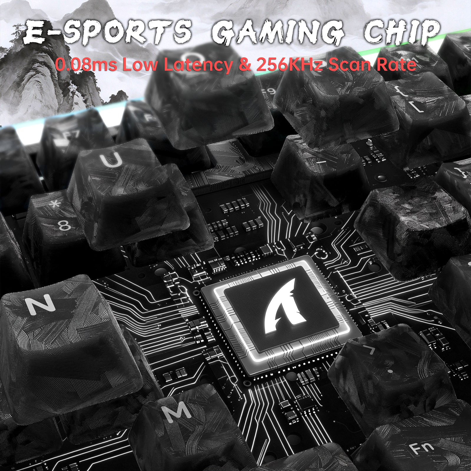 ATTACK SHARK R98 HE Carbon Fiber Bedraad Sneltoets Magnetische Schakelaar Toetsenbord Met C01 Ultra RGB Opgerolde Kabel