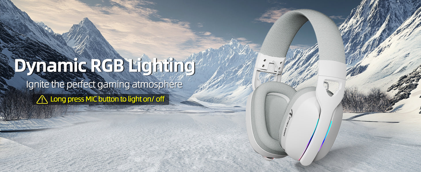 ATTACK SHARK L90 Opvouwbare RGB Ultra-Lichte Tri-Modus Gaming Headset
