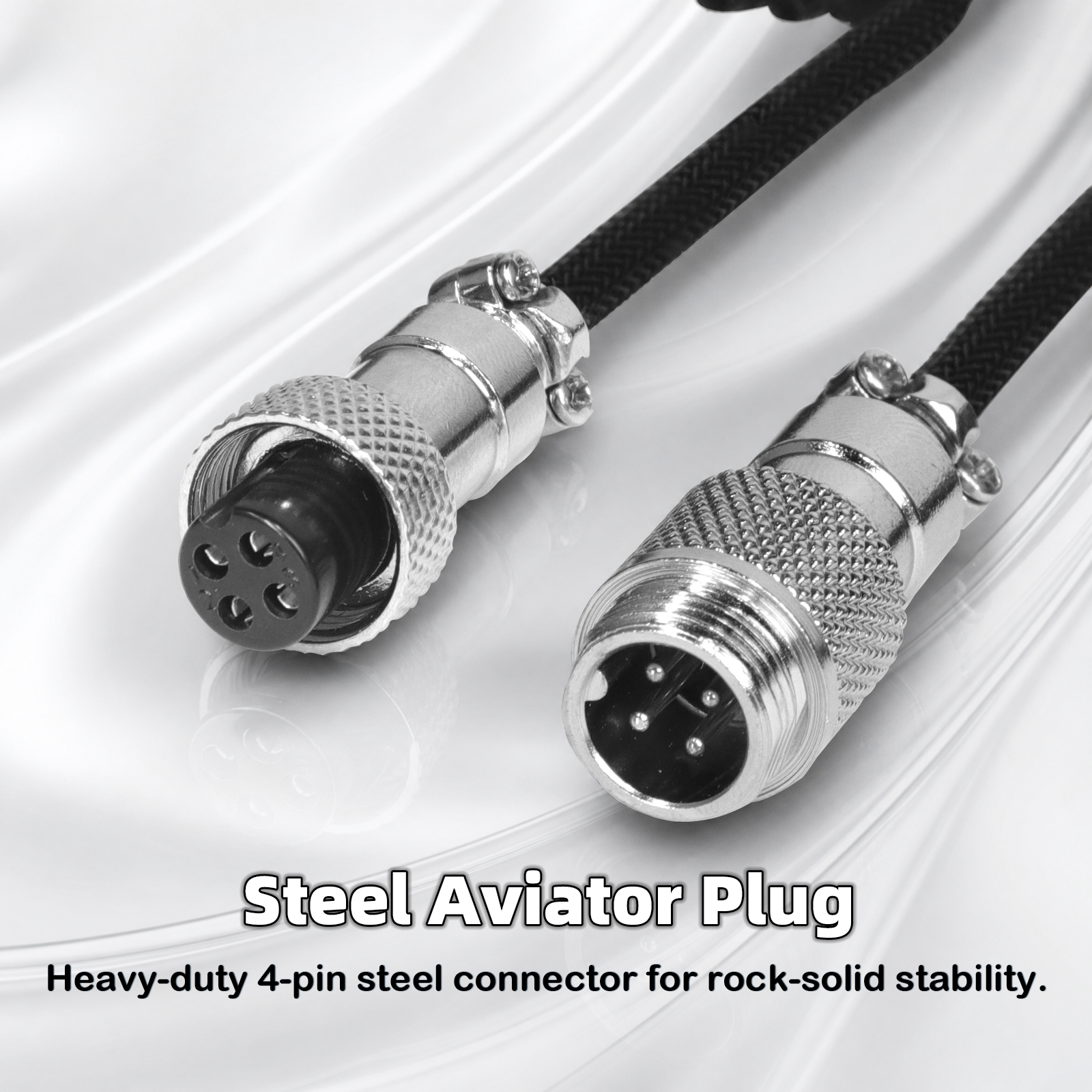 ATTACK SHARK C01ULTIMATE Opgerolde Kabel voor 8KHz Magnetisch Toetsenbord