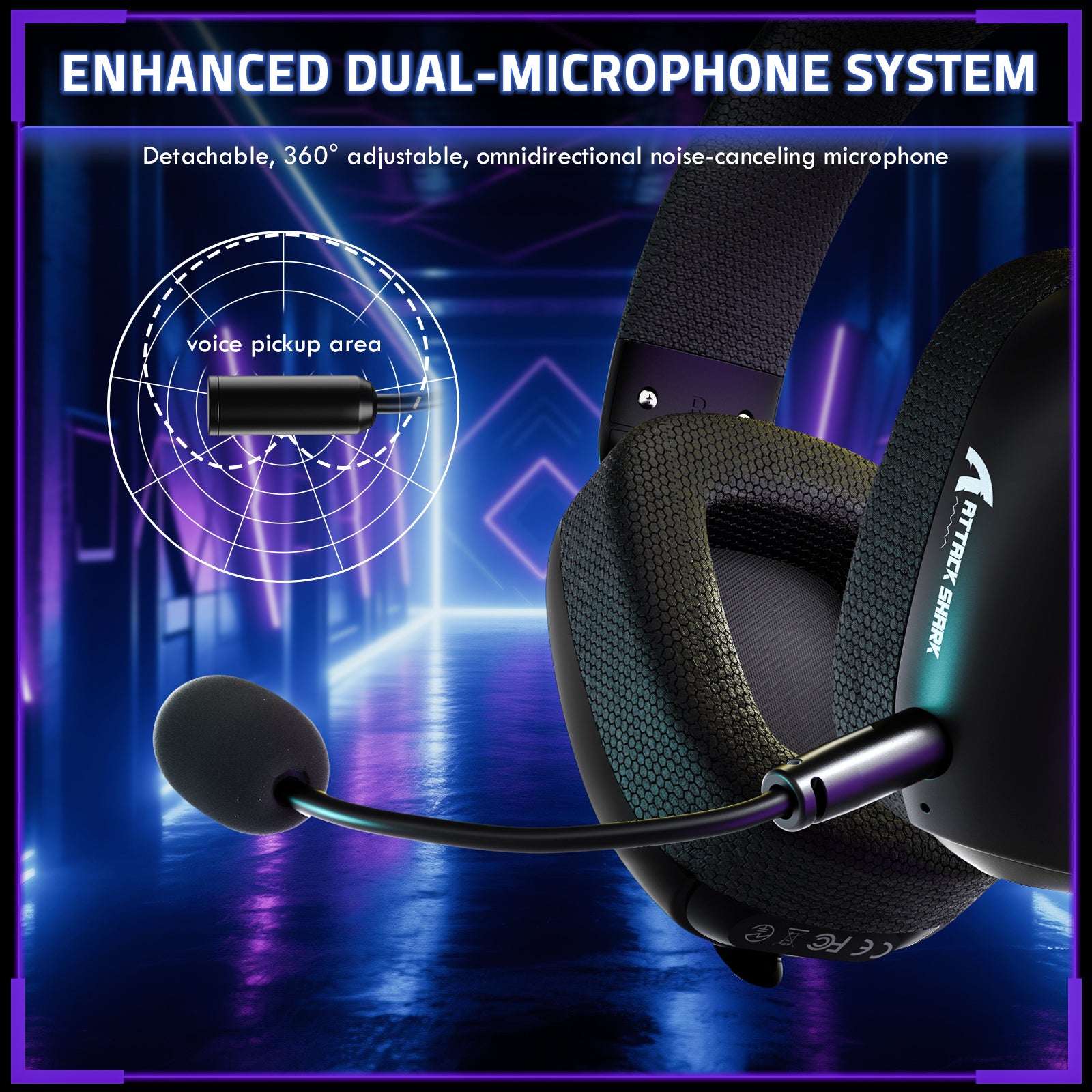 ATTACK SHARK L80PRO Draadloze Gaming Headset