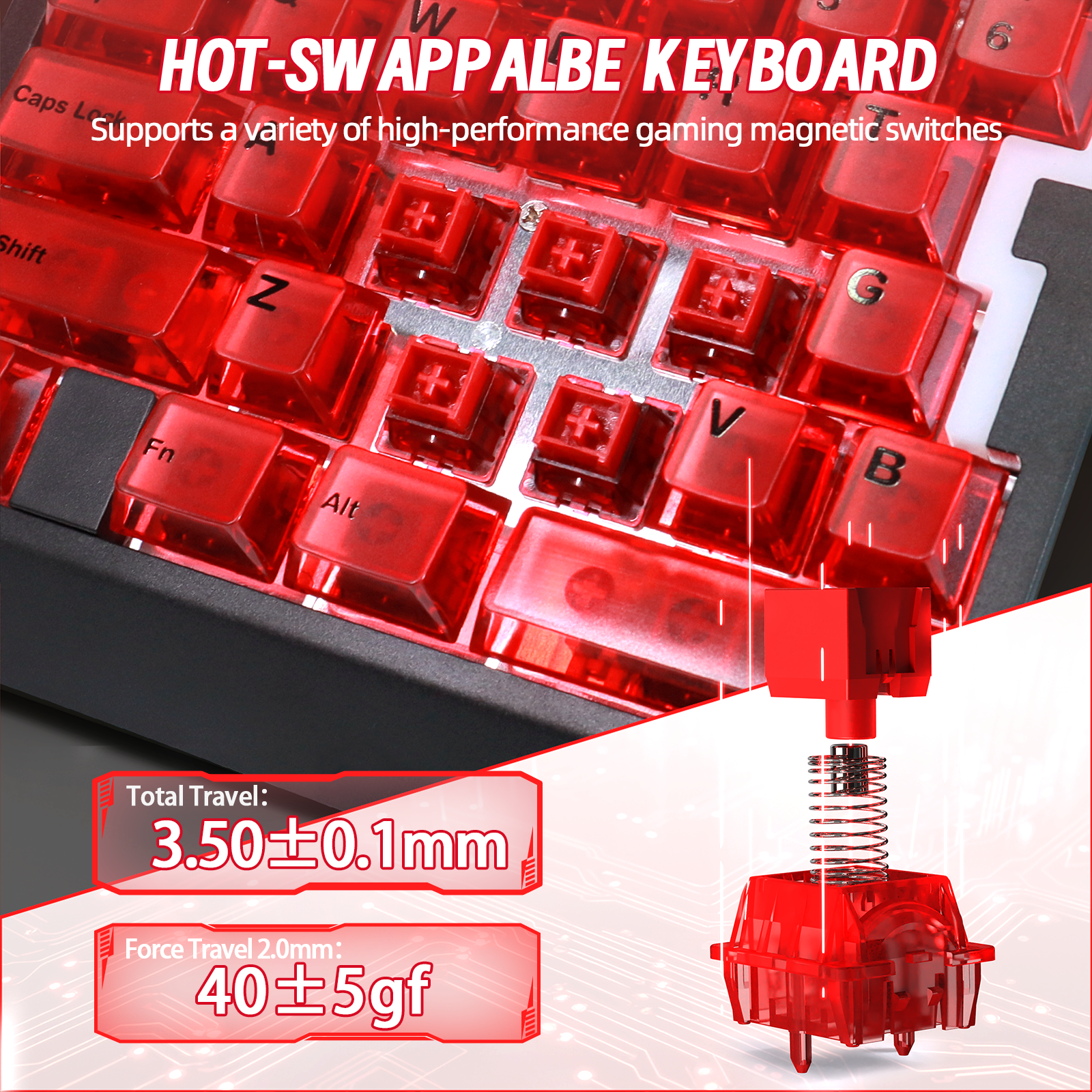 ATTACK SHARK X AJAZZ AK029 Bedraad Eenhandig Gaming Toetsenbord