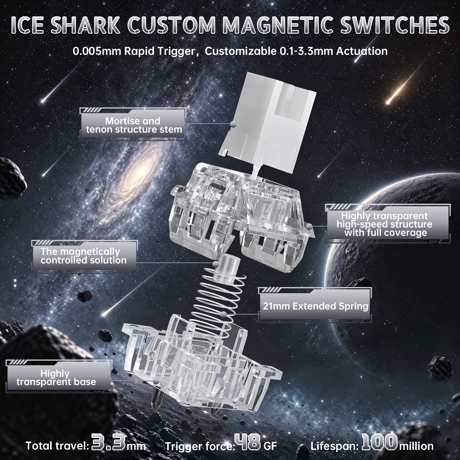 ATTACK SHARK R98 HE Carbon Fiber Bedraad Sneltoets Magnetische Schakelaar Toetsenbord Met C01 Ultra RGB Opgerolde Kabel