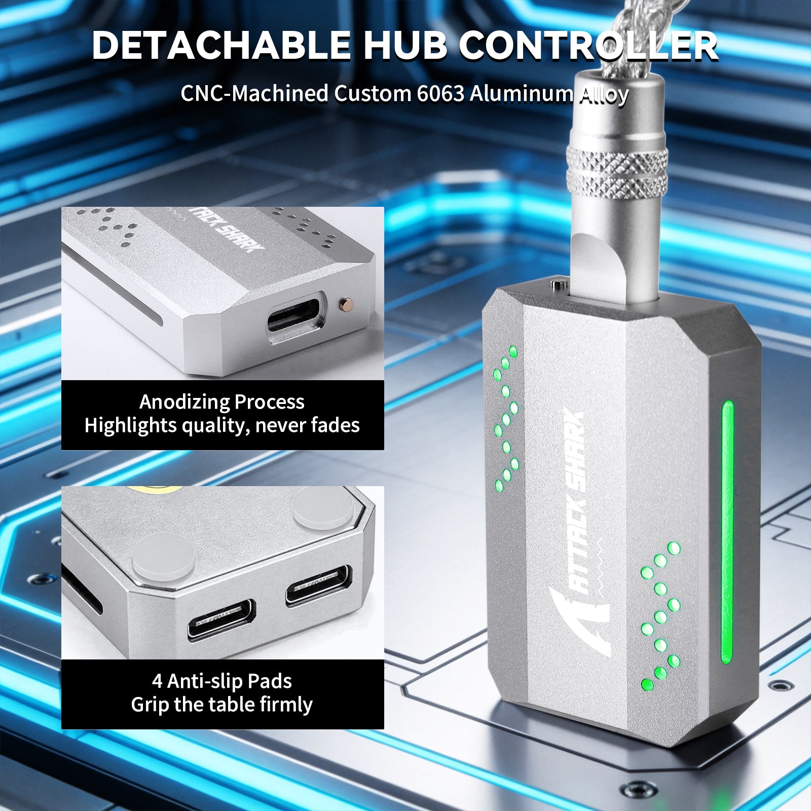 ATTACK SHARK C07 PRO 2-In-1 Type C Kabel voor 8KHz Gaming Toetsenbord/Muis