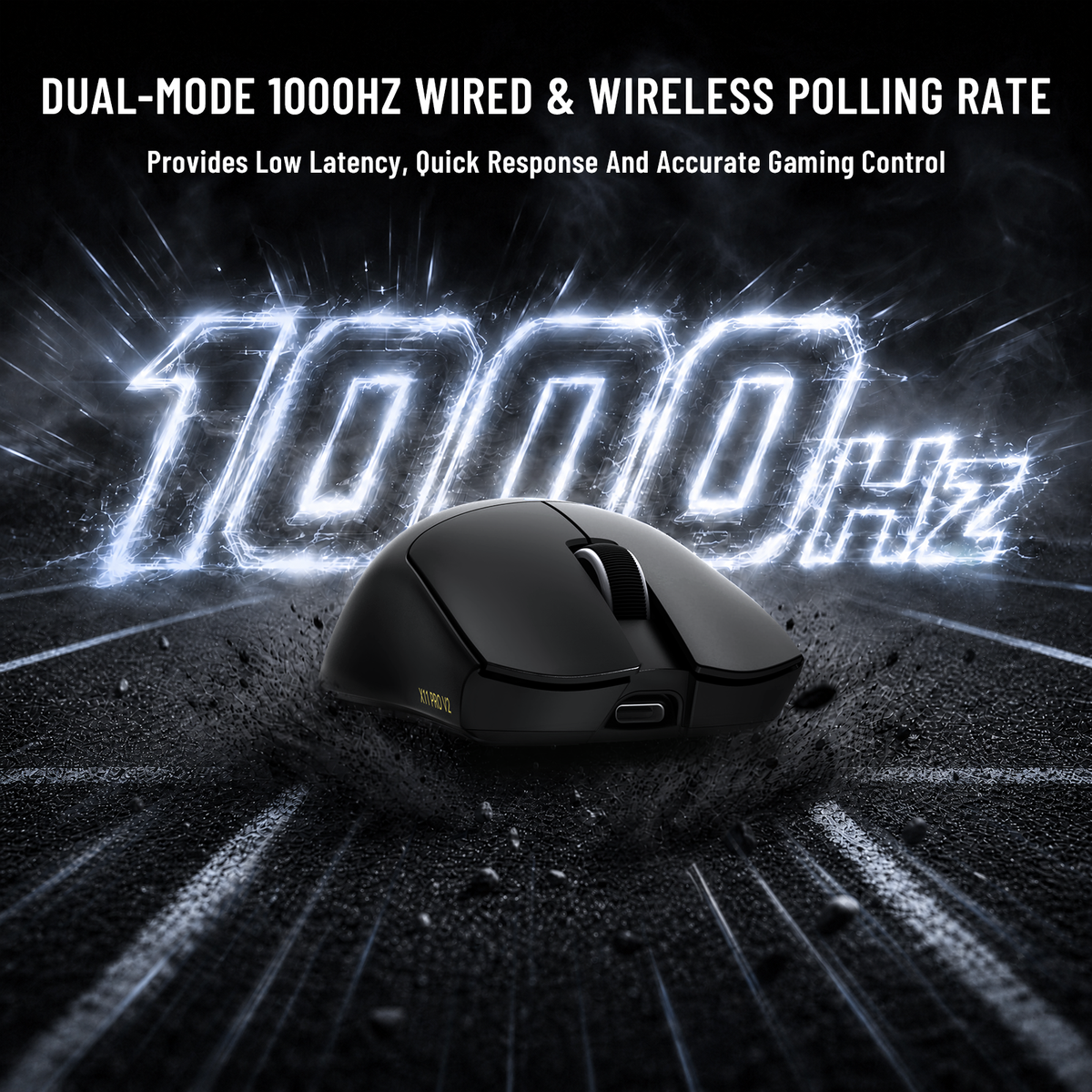 ATTACK SHARK X11 PRO V2 Draadloze Gaming Muis met TFT Display Oplaadstation met C06 Opgerolde Kabel