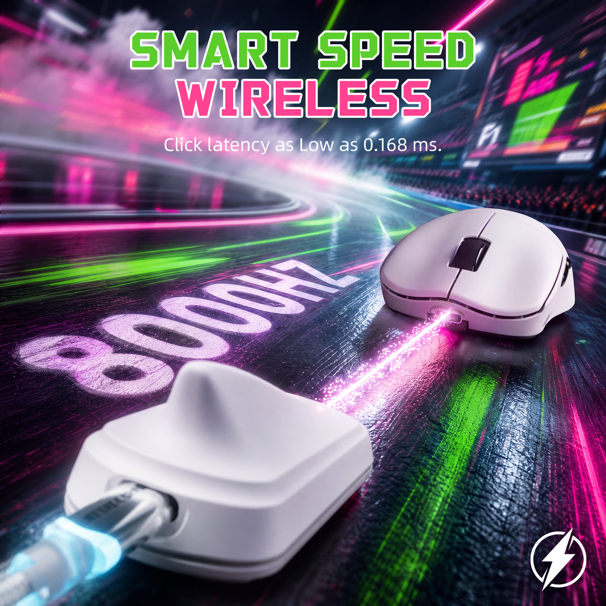 ATTACK SHARK F1 AIR 39g draadloze gamingmuis met PAW3955MAX en C06 Ultra-kabel