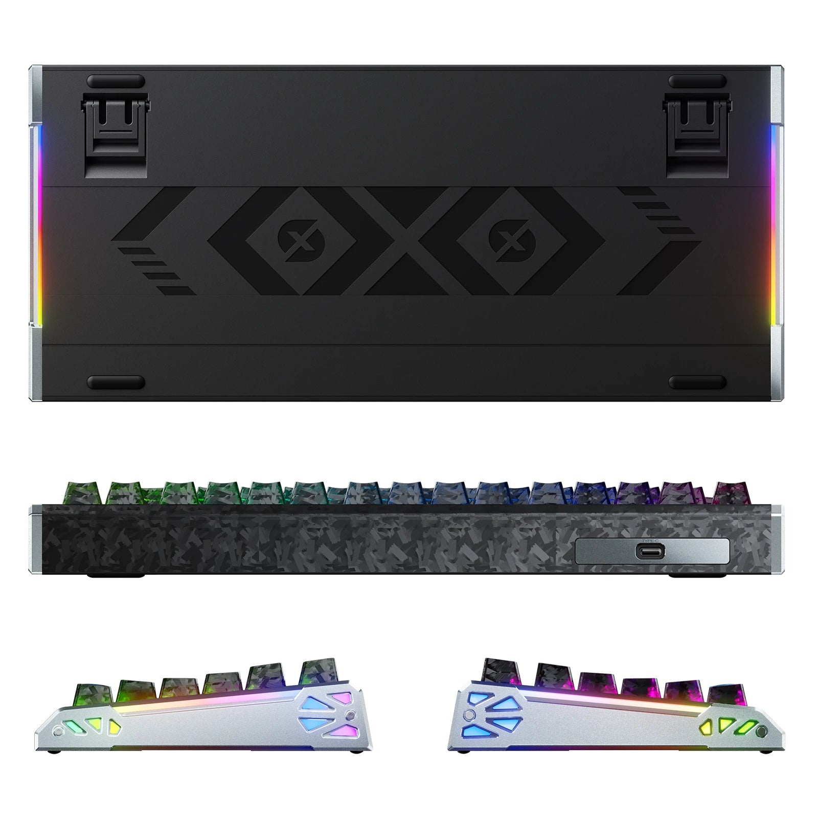 ATTACK SHARK R86 HE-toetsenbord met koolstofvezel, snelle trigger en magnetische schakelaars