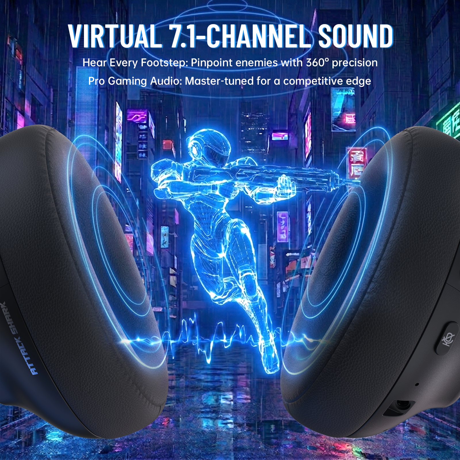 ATTACK SHARK L50 PRO Draadloze Gaming Headset met Drie Modi
