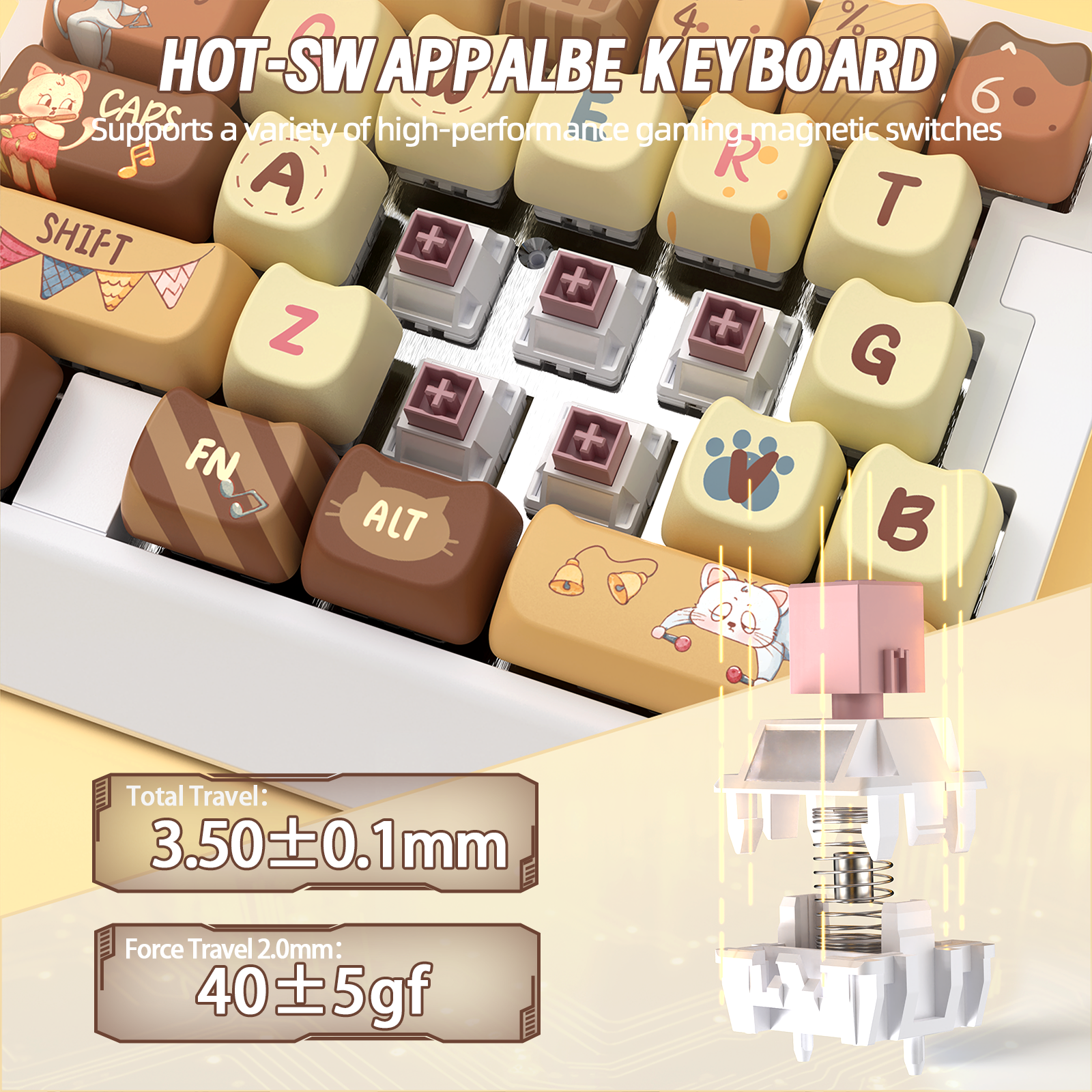 ATTACK SHARK X AJAZZ AK029 Bedraad Eenhandig Gaming Toetsenbord