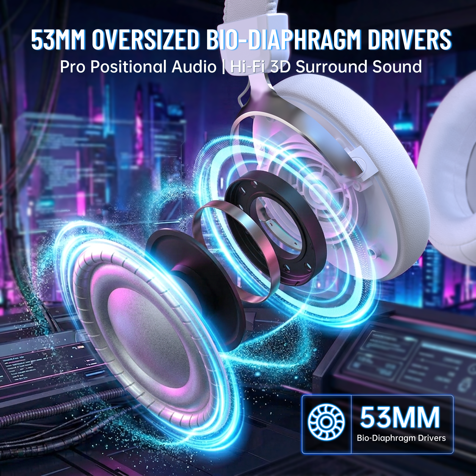 ATTACK SHARK L50 PRO Draadloze Gaming Headset met Drie Modi