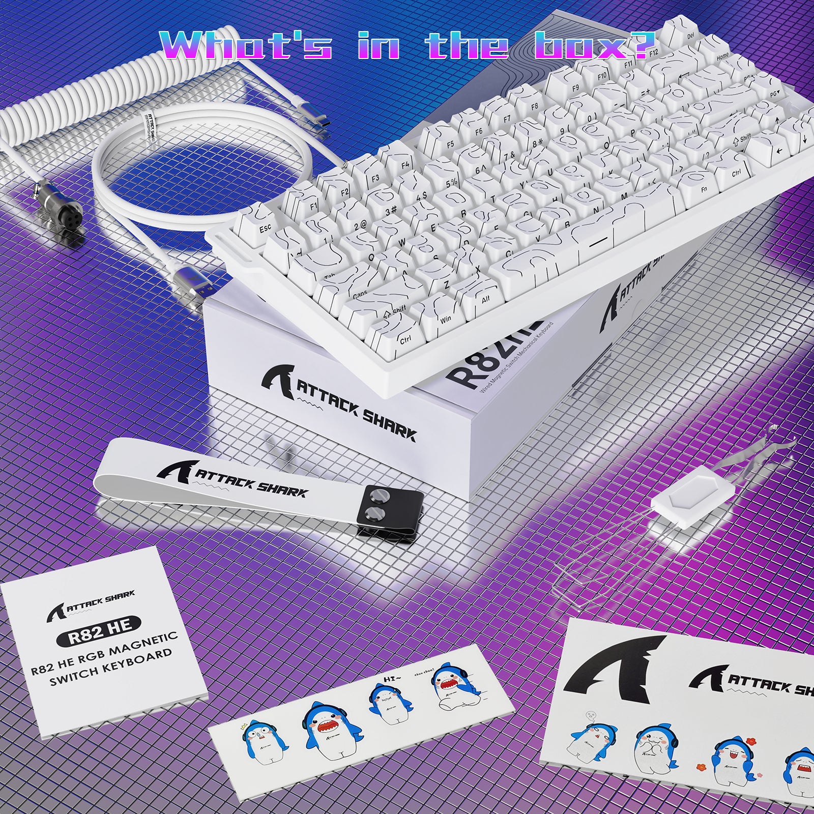 ATTACK SHARK R82 HE Bedraad 75% Gaming Toetsenbord met C01ULTRA LED Kabel