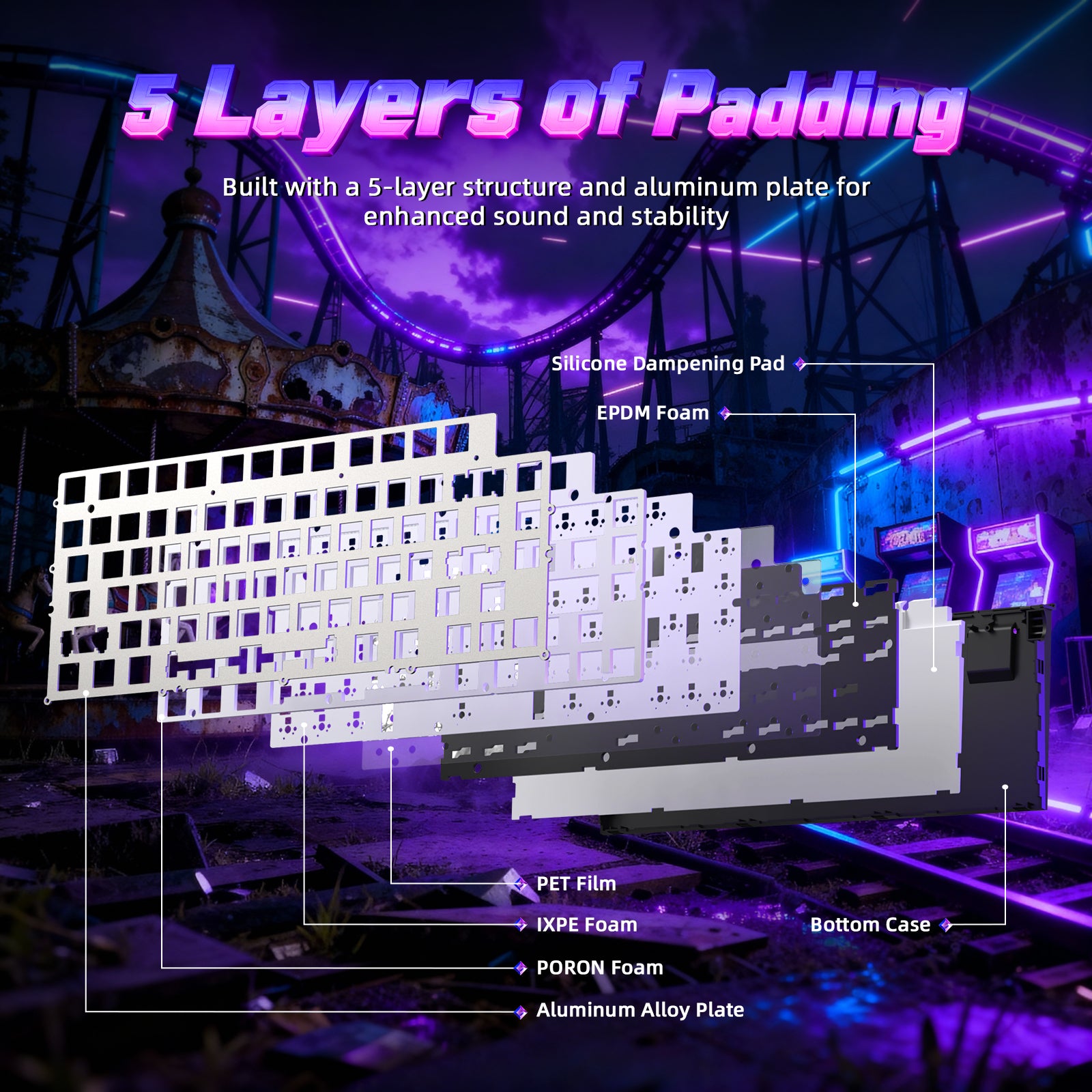 ATTACK SHARK R85 HE Rapid Trigger Toetsenbord met C01ULTRA LED Kabel