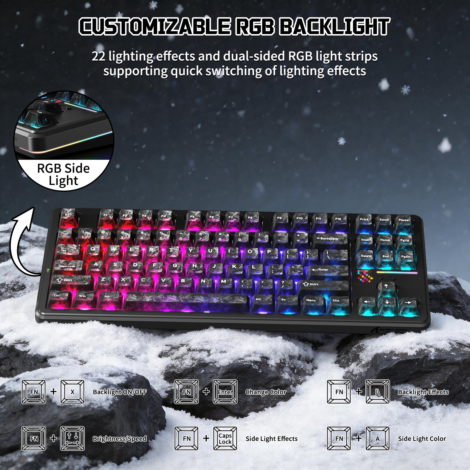 ATTACK SHARK X87 ULTRA Draadloos Mechanisch Toetsenbord Met 8K Draadloze Ontvanger