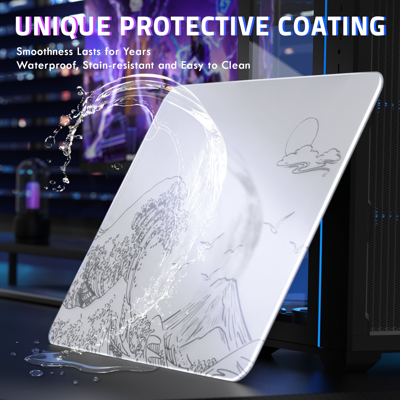 ATTACK SHARK CM05 Gehard Glas Gaming Muismat