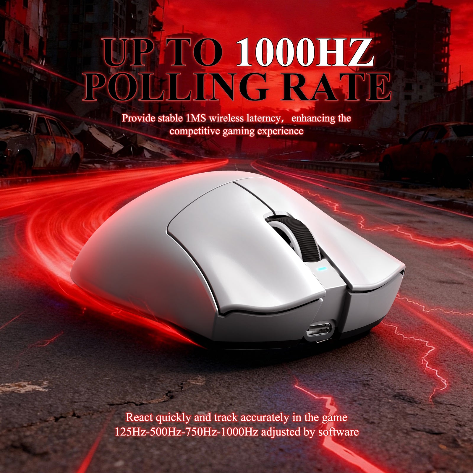 ATTACK SHARK V3PRO Ultra-Lichte Driemodi Gaming Muis met Oplaaddock