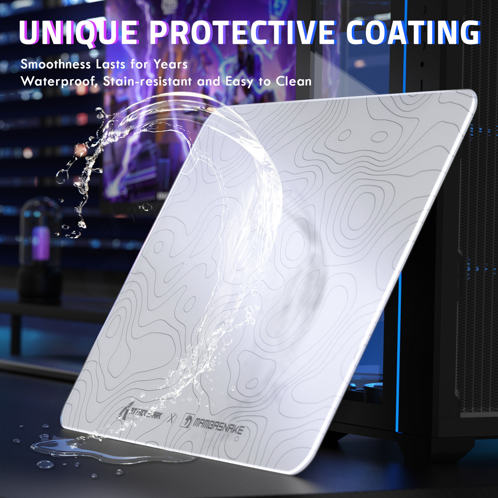 ATTACK SHARK CM05 Gehard Glas Gaming Muismat