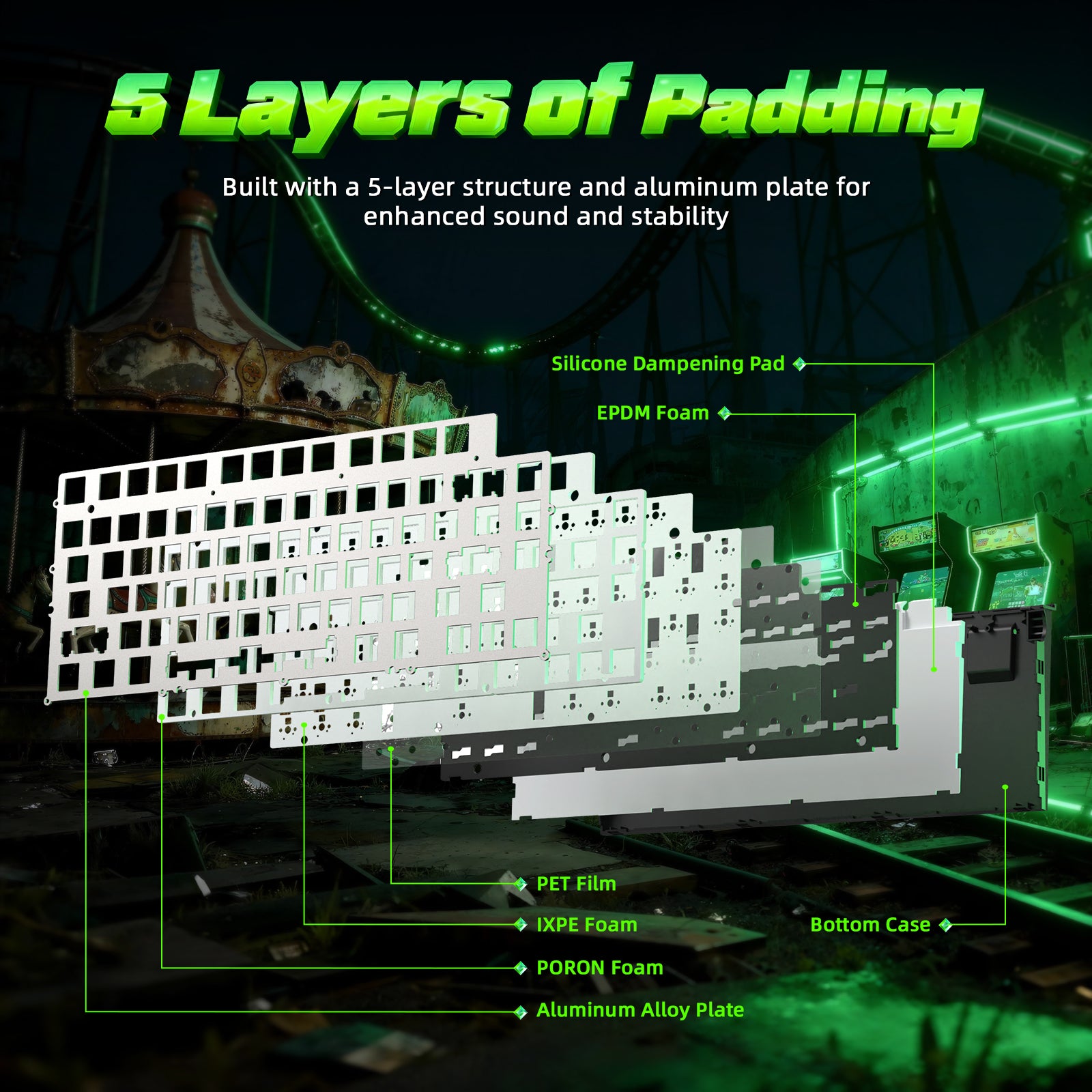 ATTACK SHARK R85 HE Rapid Trigger Toetsenbord met C01ULTRA LED Kabel