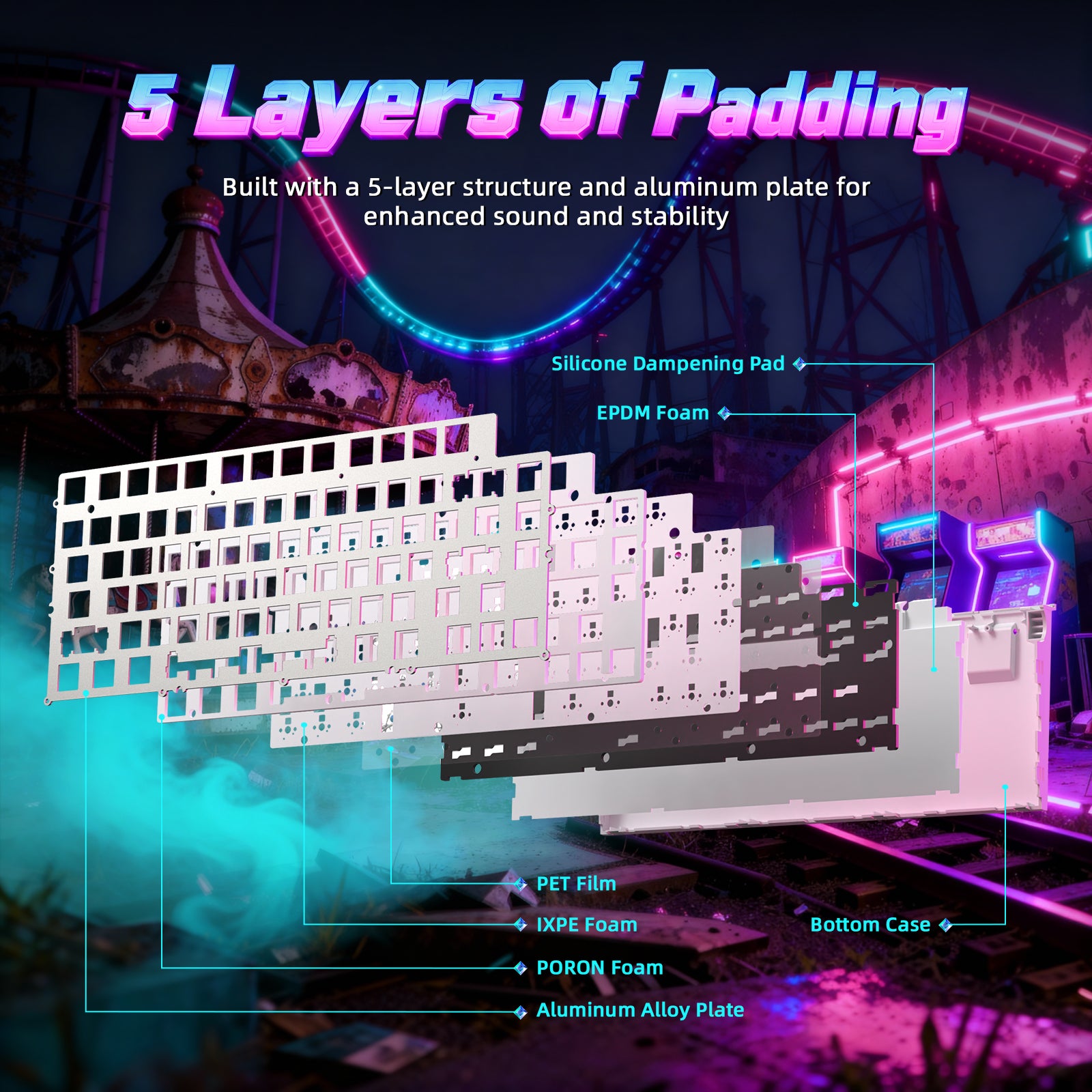 ATTACK SHARK R85 HE Rapid Trigger Toetsenbord met C01ULTRA LED Kabel