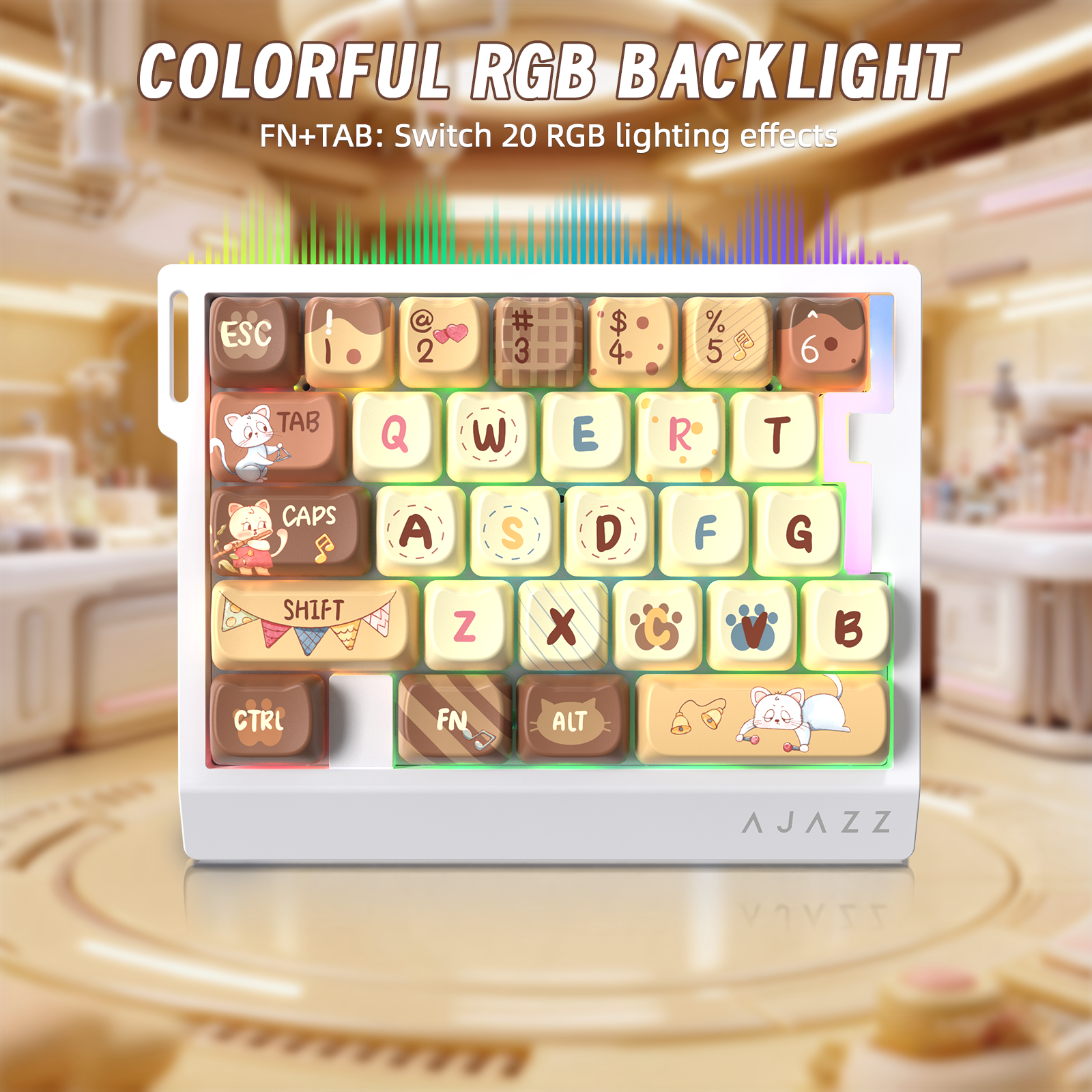ATTACK SHARK X AJAZZ AK029 Bedraad Eenhandig Gaming Toetsenbord