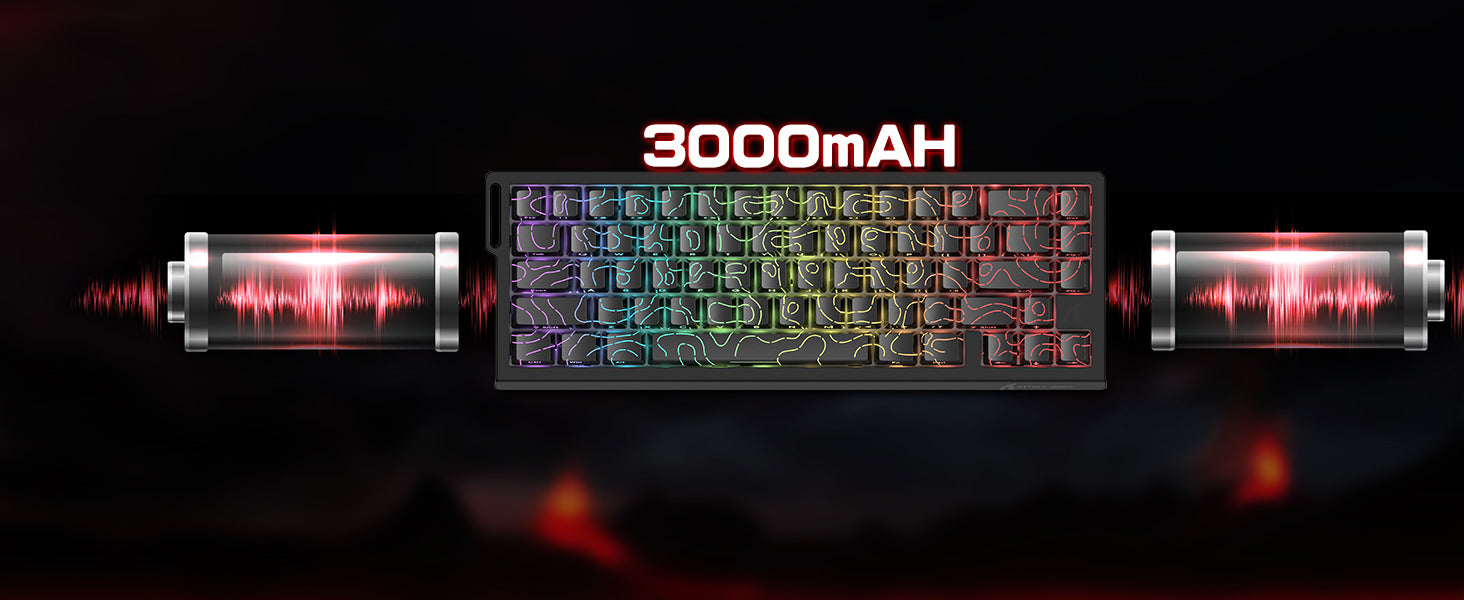 ATTACK SHARK X68PRO HE Draadloos Snelle Trigger Toetsenbord Met Opgerolde Kabel