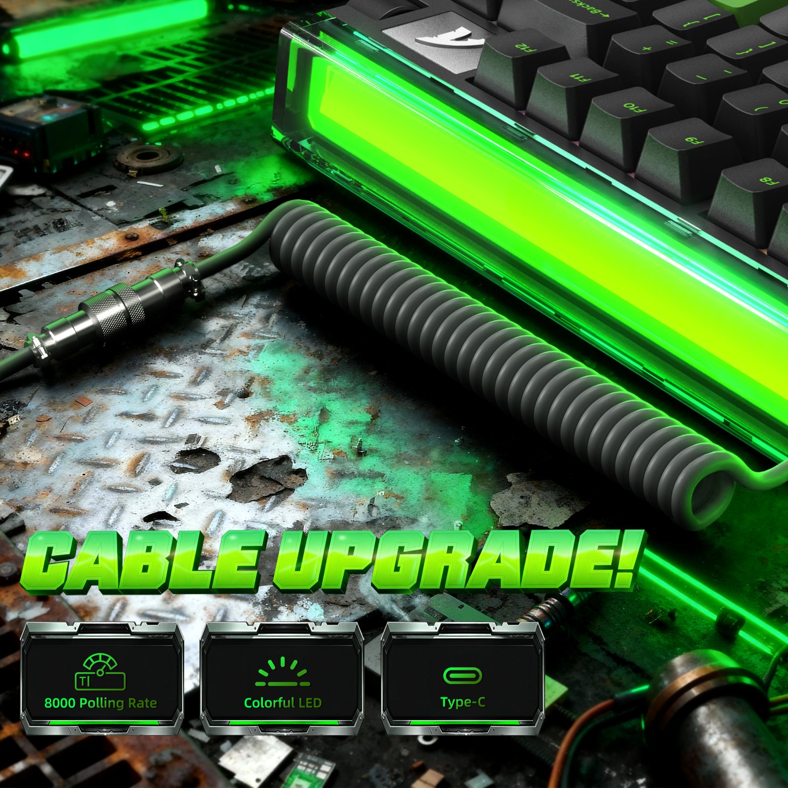 ATTACK SHARK R85 HE Rapid Trigger Toetsenbord met C01ULTRA LED Kabel