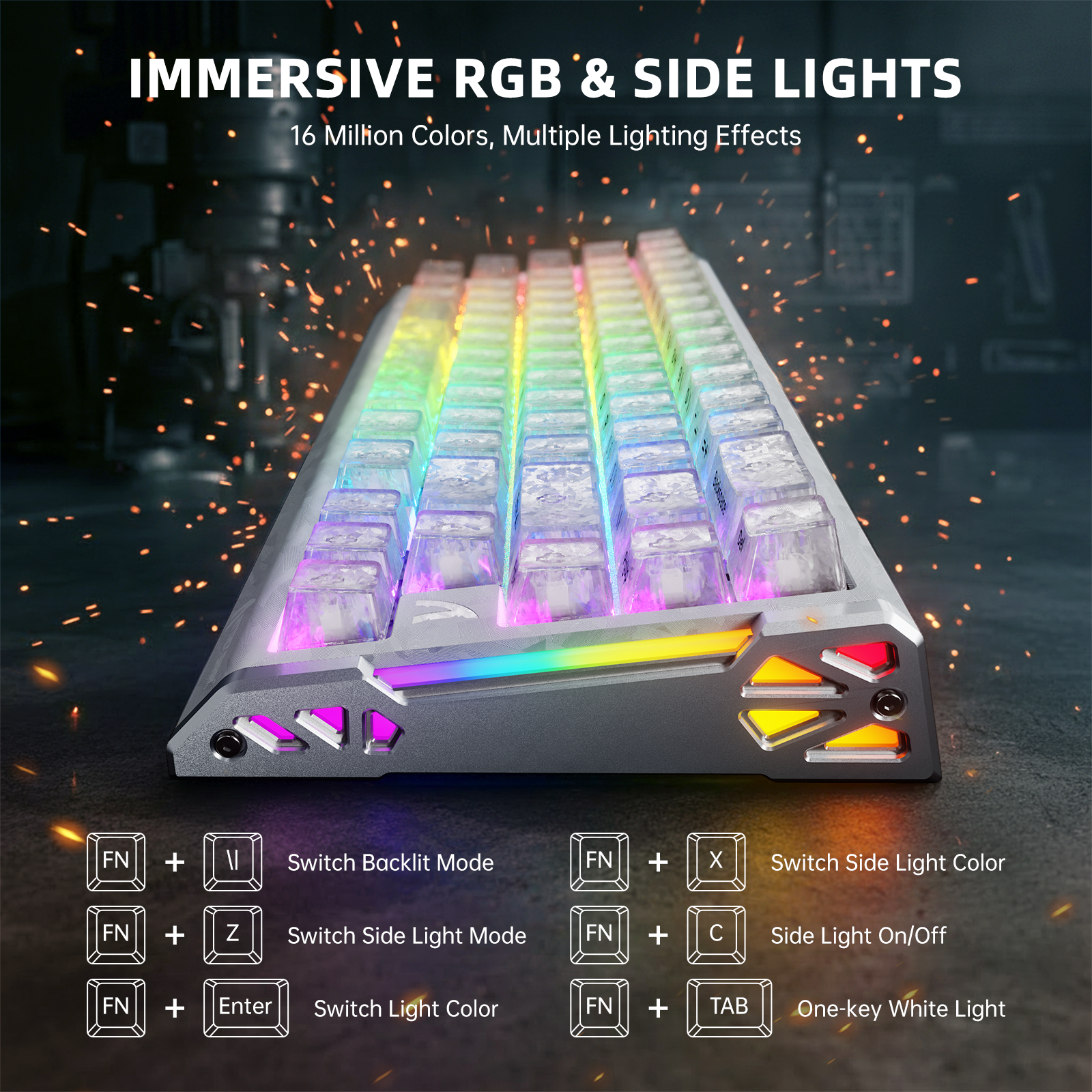 ATTACK SHARK R68 HE Carbon Fiber Rapid Trigger Keyboard Magnetic Switch