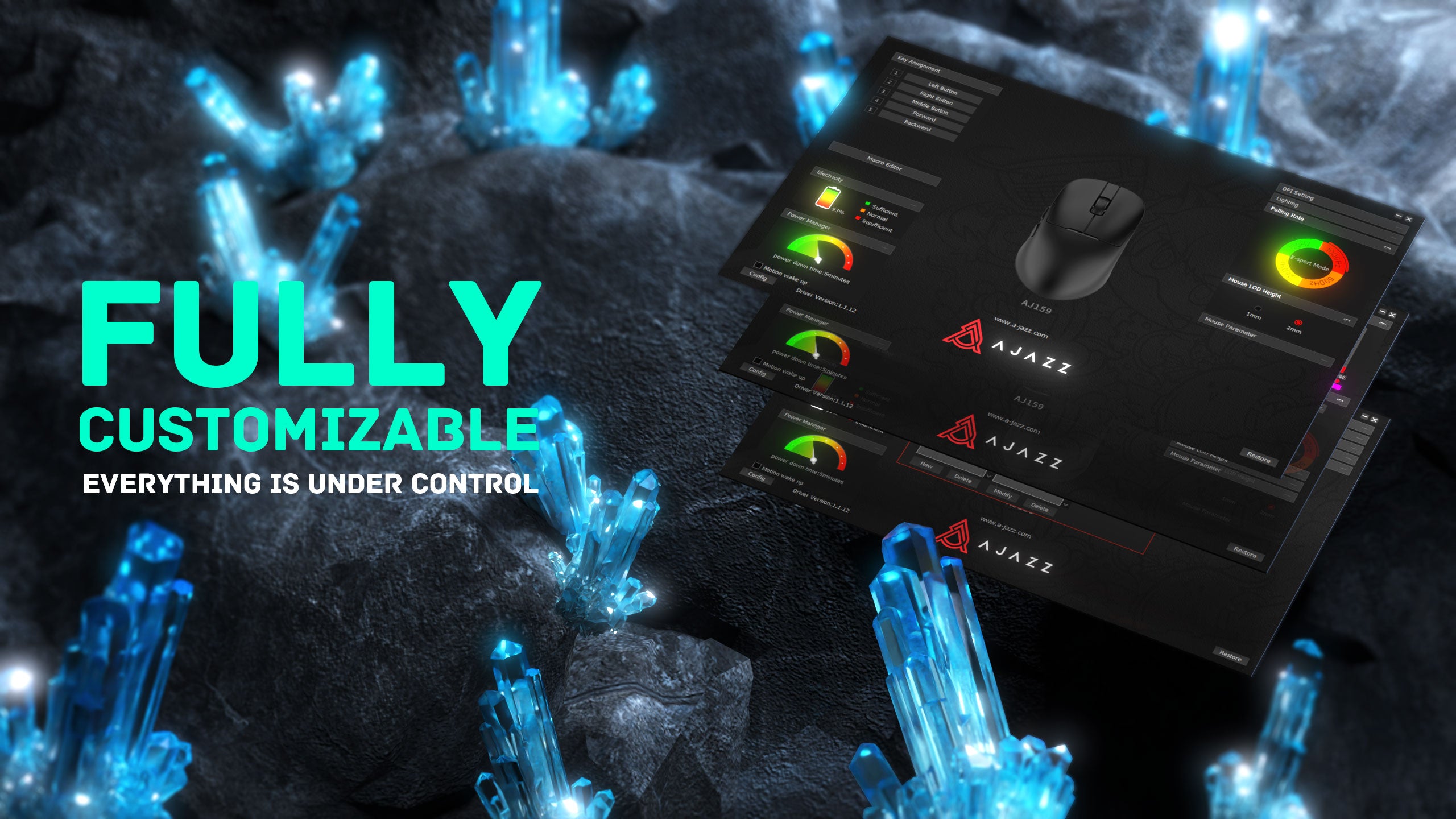 ATTACK SHARK x AJAZZ AJ159 APEX PAW3950 Triple Mode Gaming Muis 8K