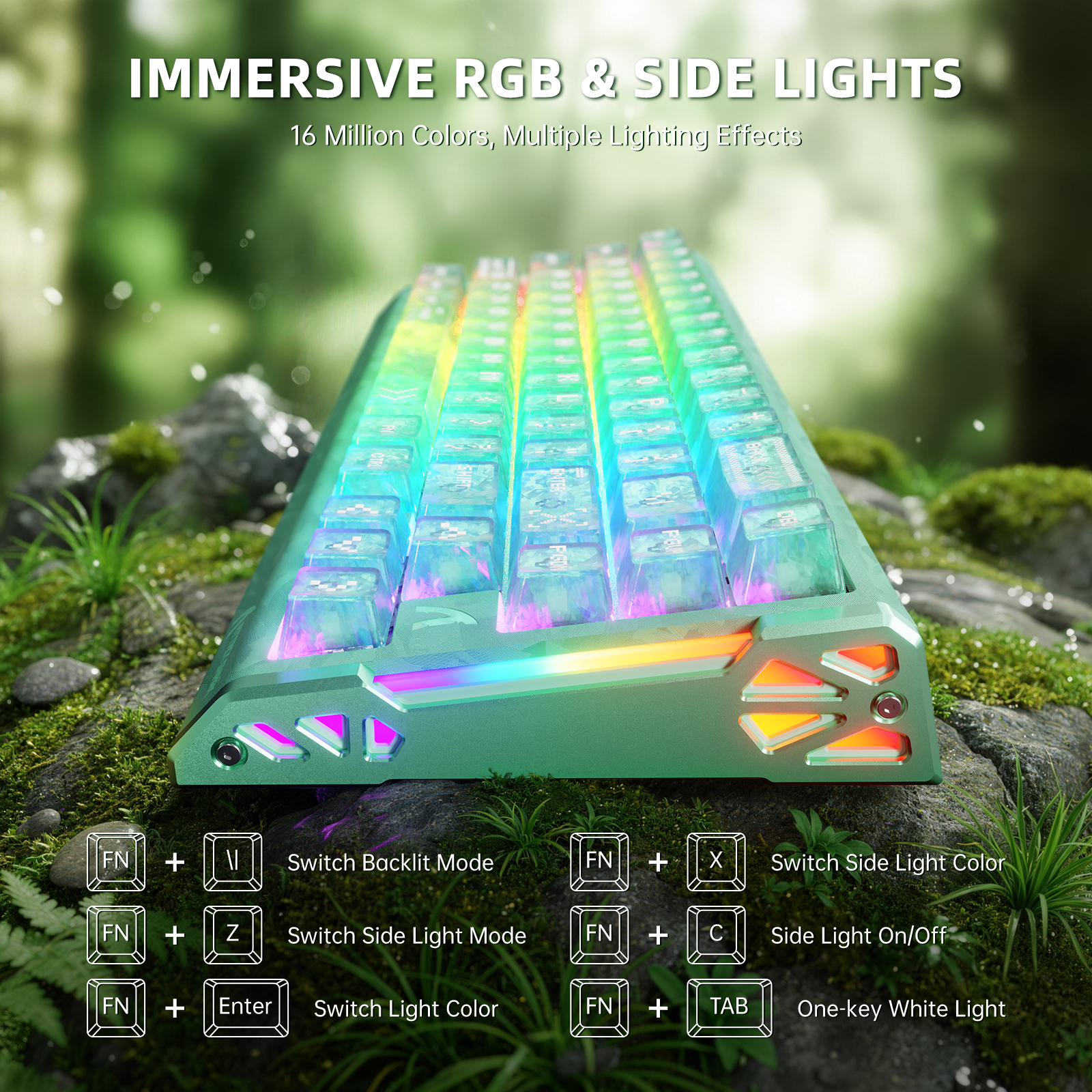 ATTACK SHARK R68 HE Carbon Fiber Rapid Trigger Keyboard Magnetic Switch