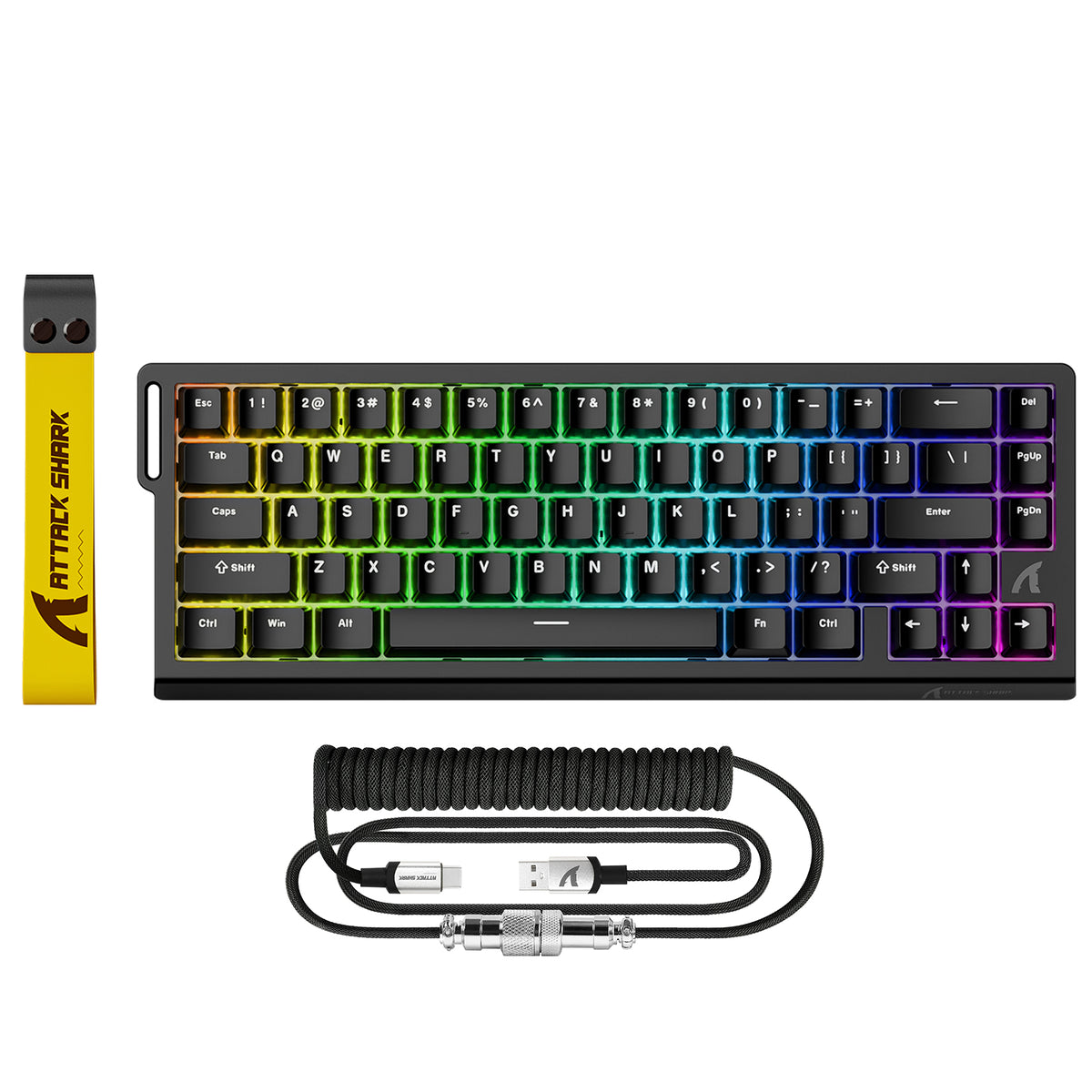 ATTACK SHARK X68 HE Snelle Trigger Toetsenbord Magnetische Schakelaar met C01PRO Opgerolde Kabel