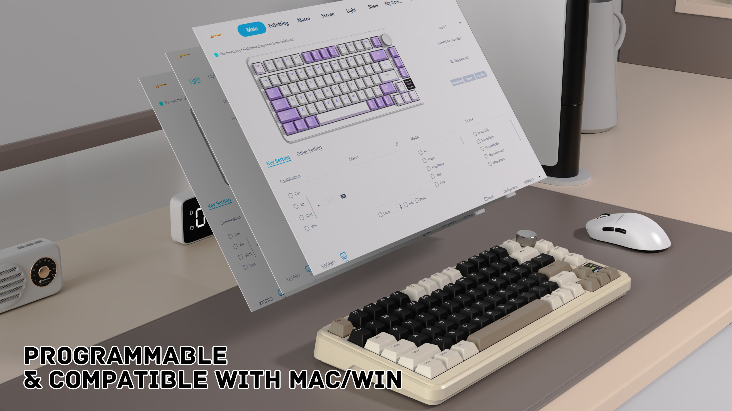 ATTACK SHARK X85PRO Tri-mode Gasket Mechanical Keyboard