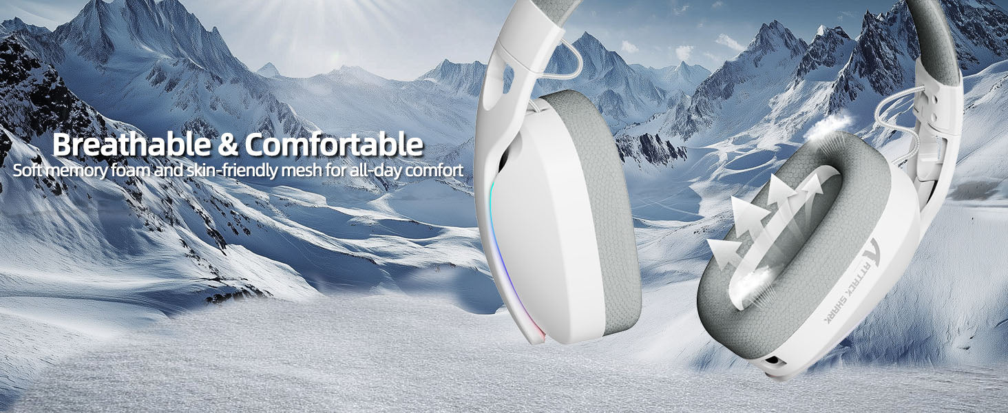 ATTACK SHARK L90 Opvouwbare RGB Ultra-Lichte Tri-Modus Gaming Headset