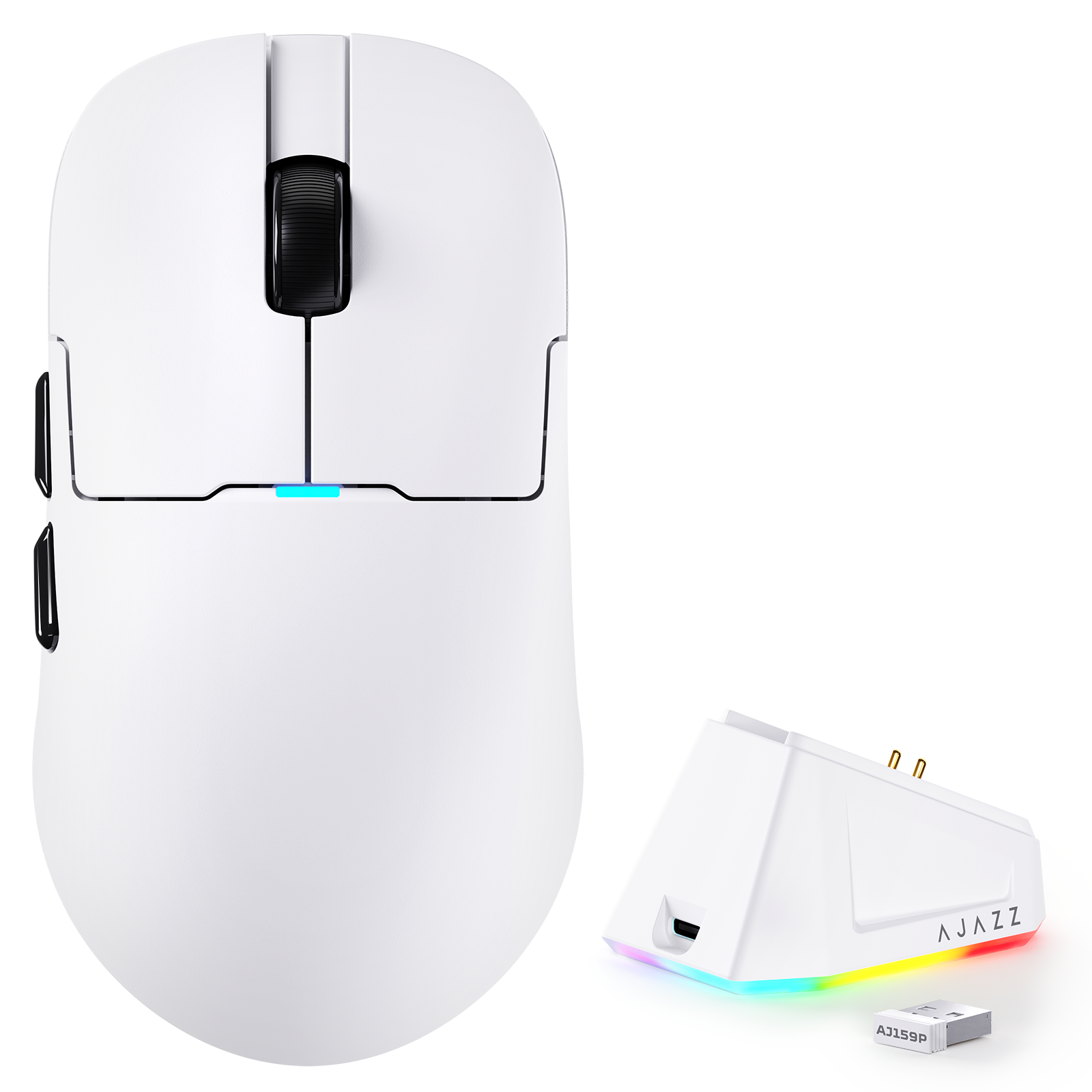 ATTACK SHARK x AJ159P Tri-modus Gaming Muis met Magnetische Oplaaddock