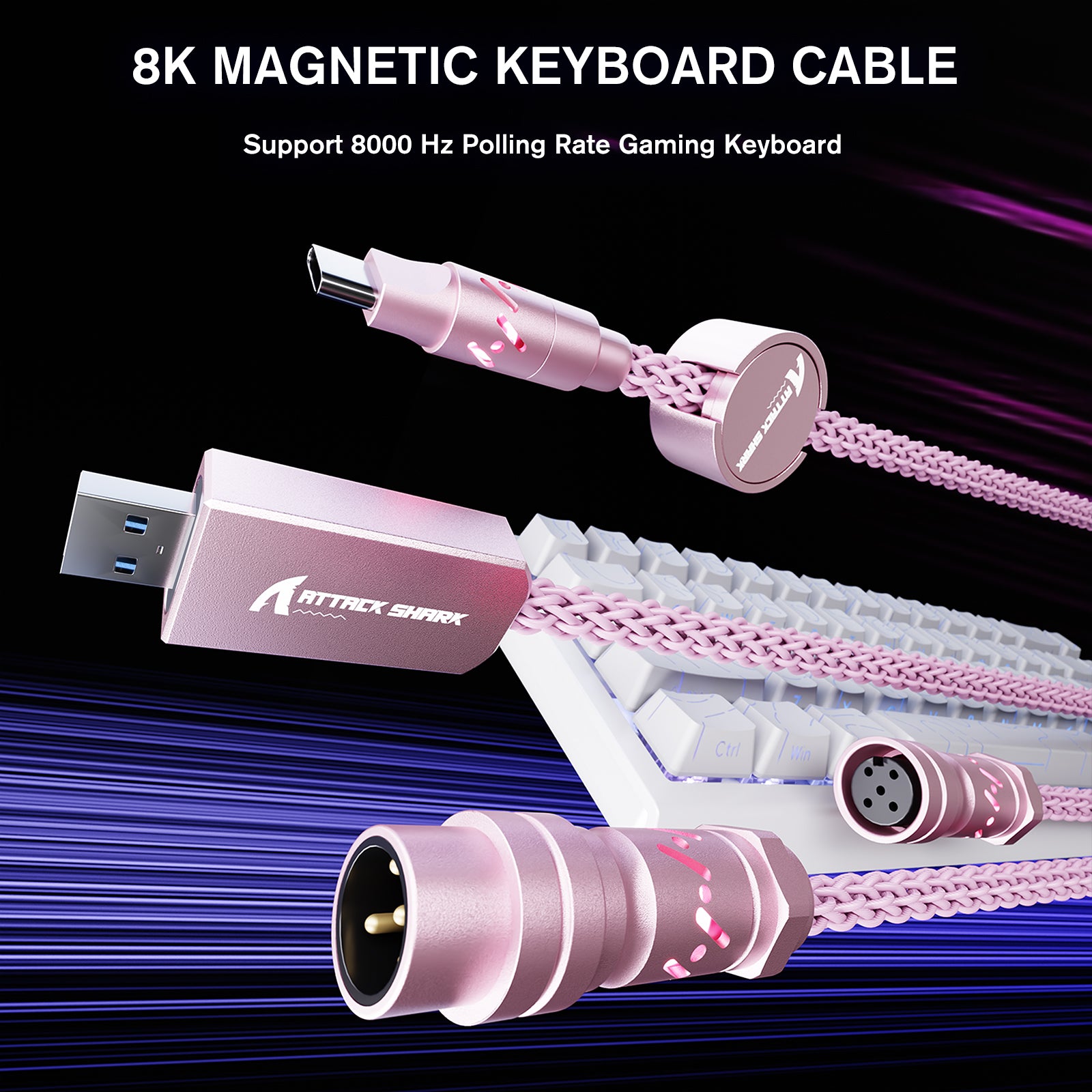 ATTACK SHARK C07 Aangepaste Aviator Kabel voor 8KHz Magnetisch Toetsenbord