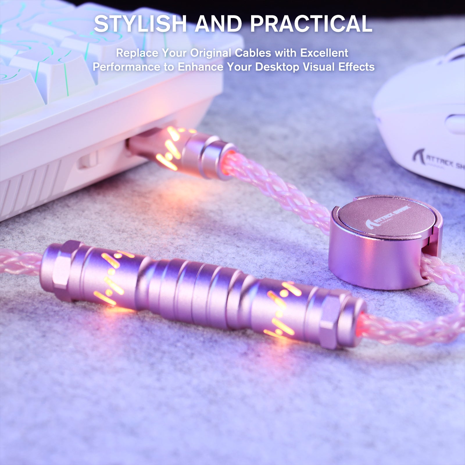 ATTACK SHARK C07 Aangepaste Aviator Kabel voor 8KHz Magnetisch Toetsenbord