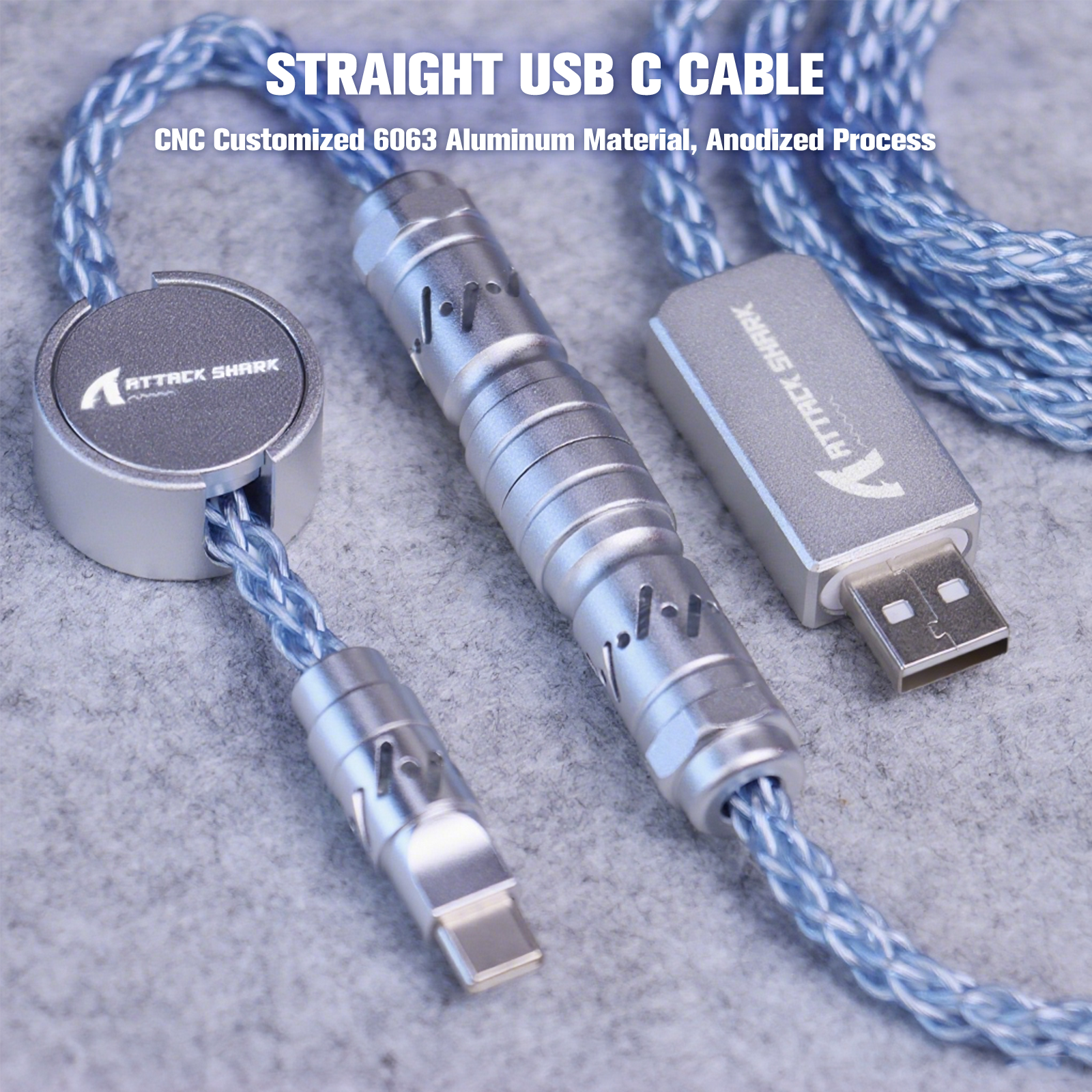 ATTACK SHARK C07 Aangepaste Aviator Kabel voor 8KHz Magnetisch Toetsenbord