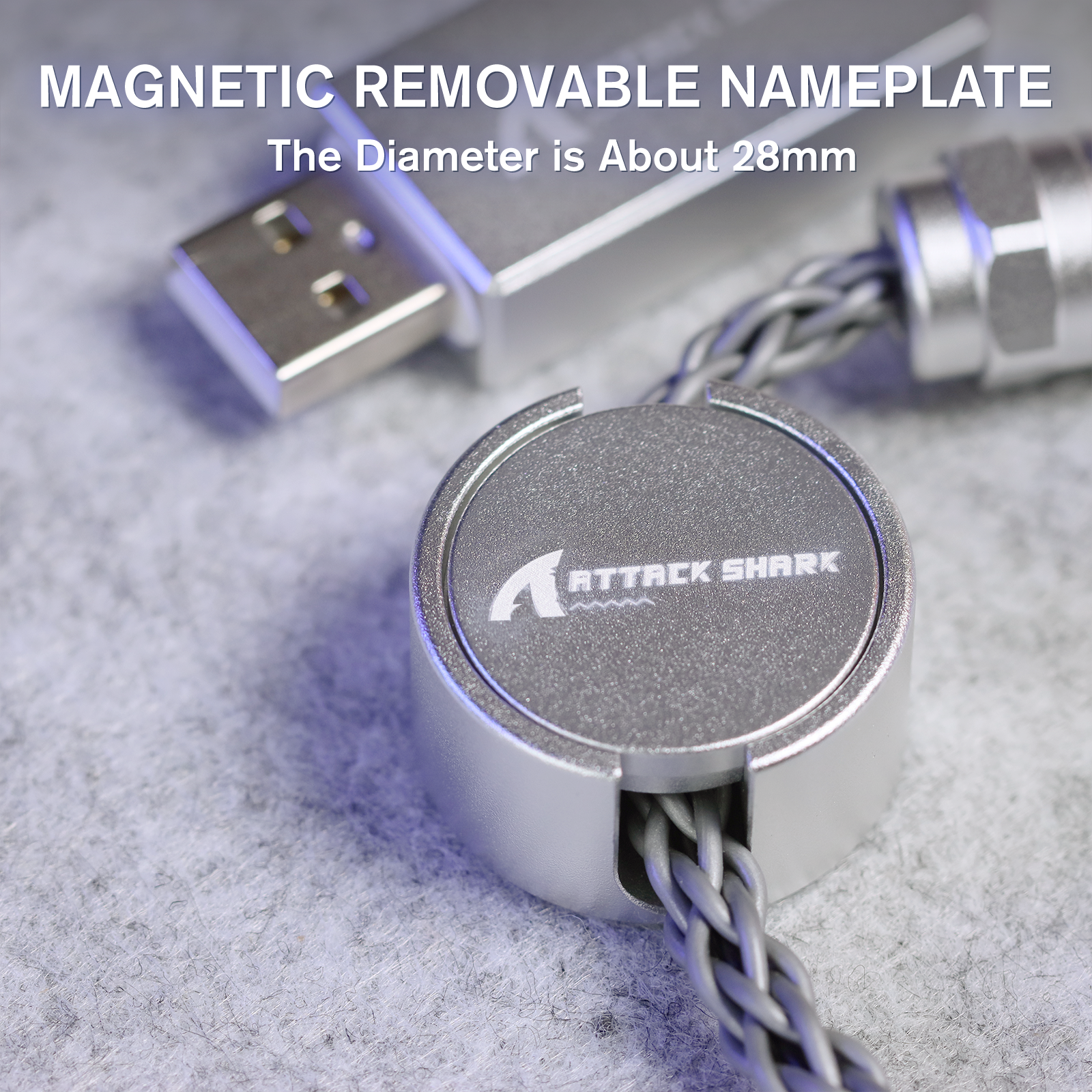 ATTACK SHARK C07 Aangepaste Aviator Kabel voor 8KHz Magnetisch Toetsenbord