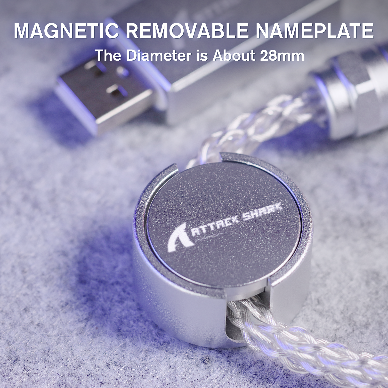 ATTACK SHARK C07 Aangepaste Aviator Kabel voor 8KHz Magnetisch Toetsenbord