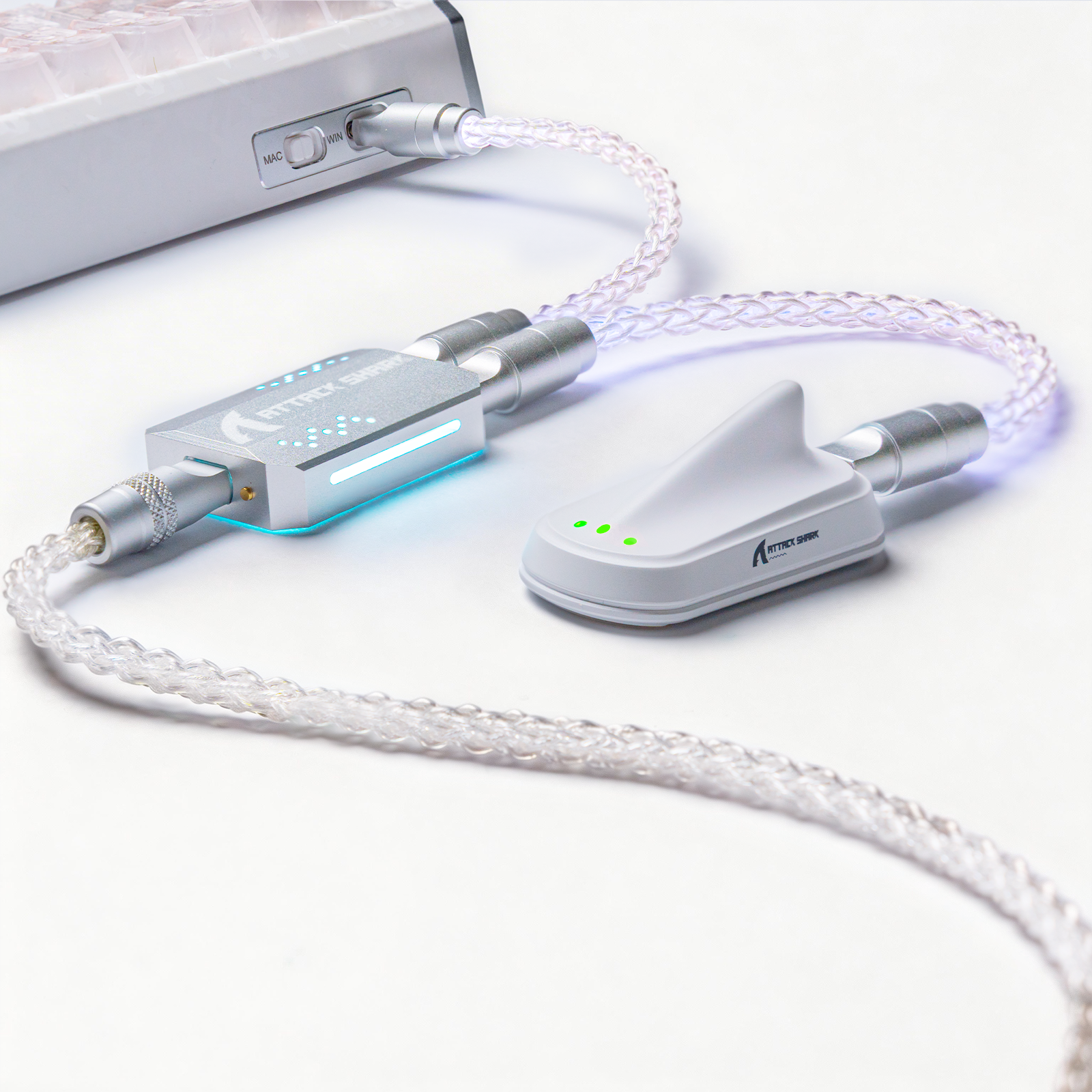 ATTACK SHARK C07 PRO 2-In-1 Type C Kabel voor 8KHz Gaming Toetsenbord/Muis