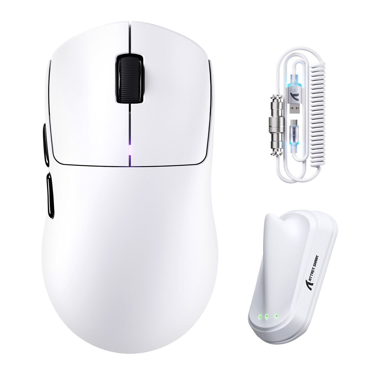 ATTACK SHARK F1 AIR 39g draadloze gamingmuis met PAW3955MAX en C06 Ultra-kabel