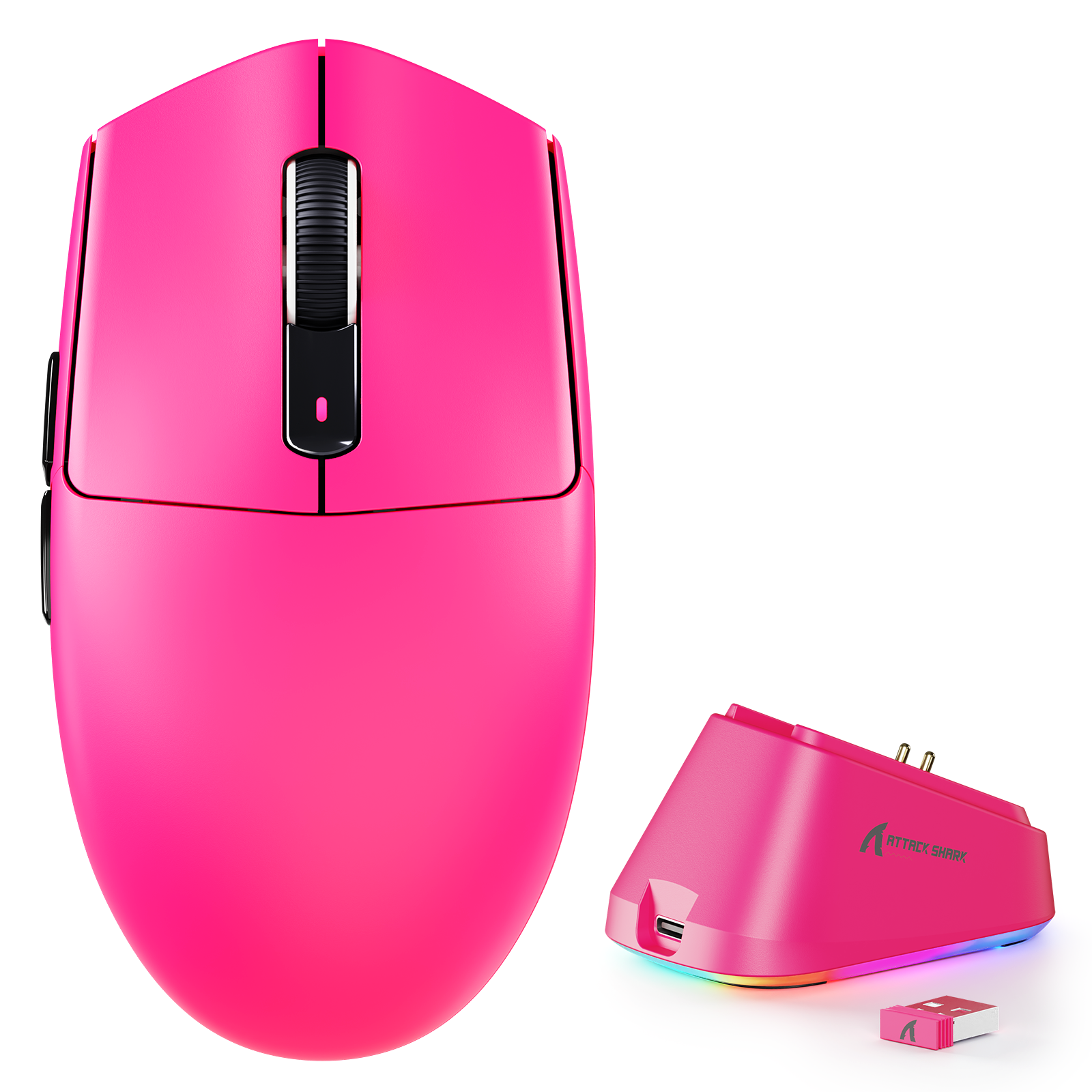 ATTACK SHARK G3 PRO Draadloze gamingmuis met drie modi en oplaadstation 25000 DPI Ultra lichtgewicht