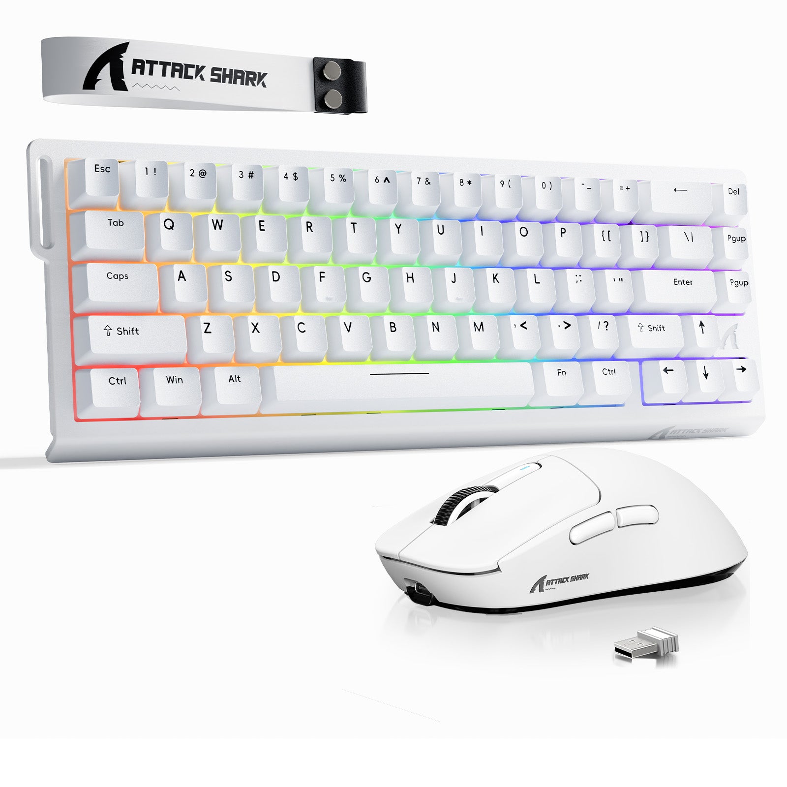 ATTACK SHARK X68HE Rapid Trigger Toetsenbord + X3 Draadloze Gaming Muis Bundel