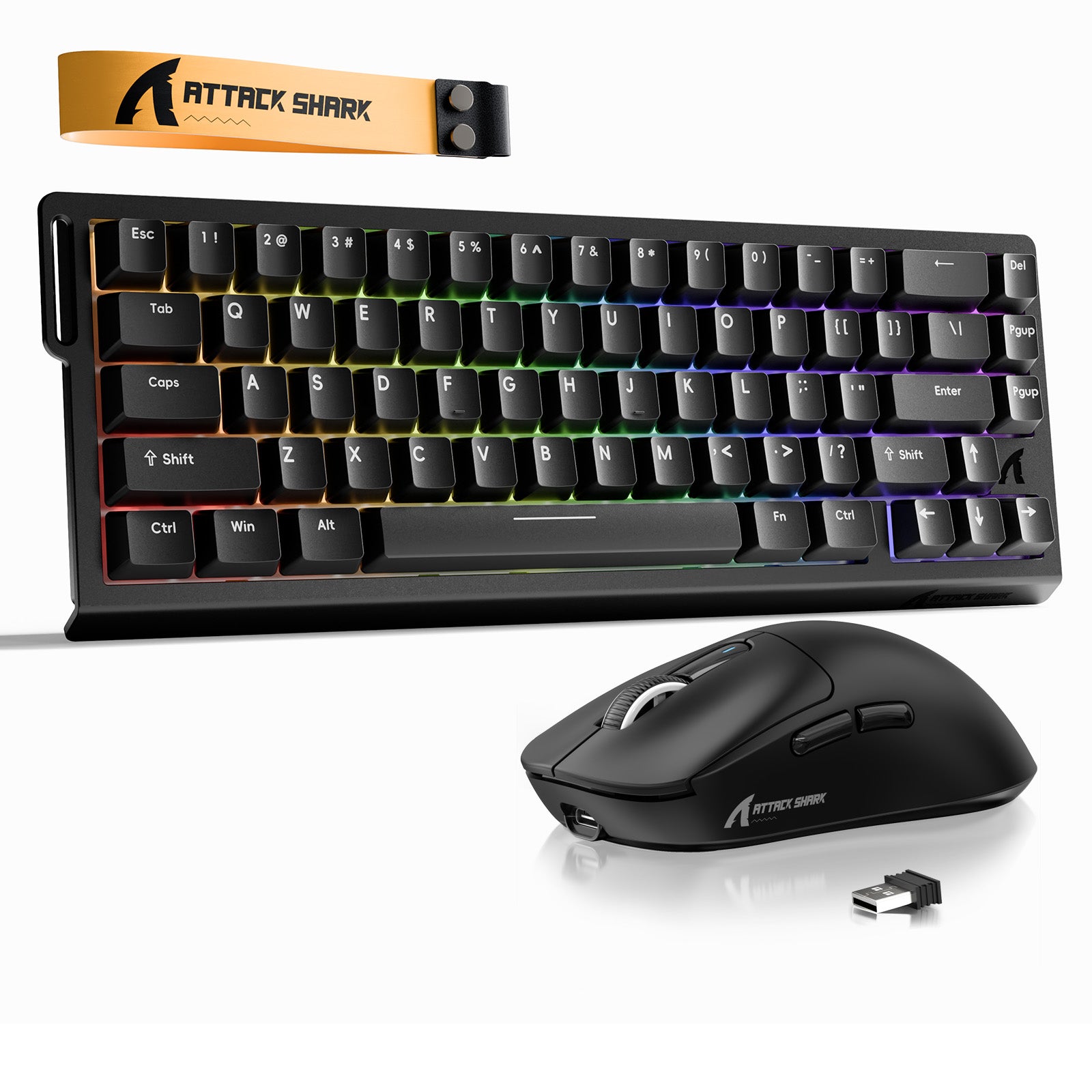 ATTACK SHARK X68HE Rapid Trigger Toetsenbord + X3 Draadloze Gaming Muis Bundel
