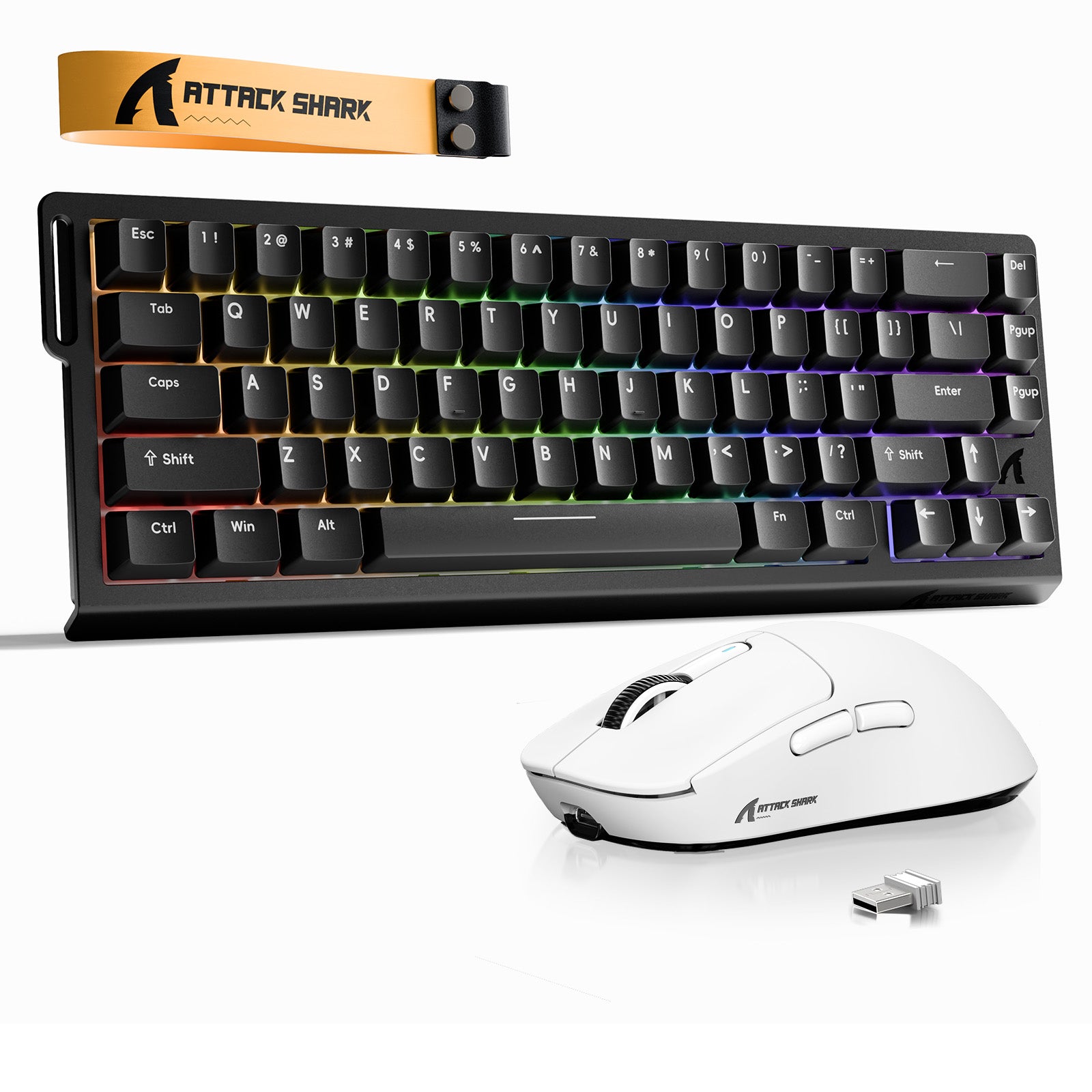 ATTACK SHARK X68HE Rapid Trigger Toetsenbord + X3 Draadloze Gaming Muis Bundel