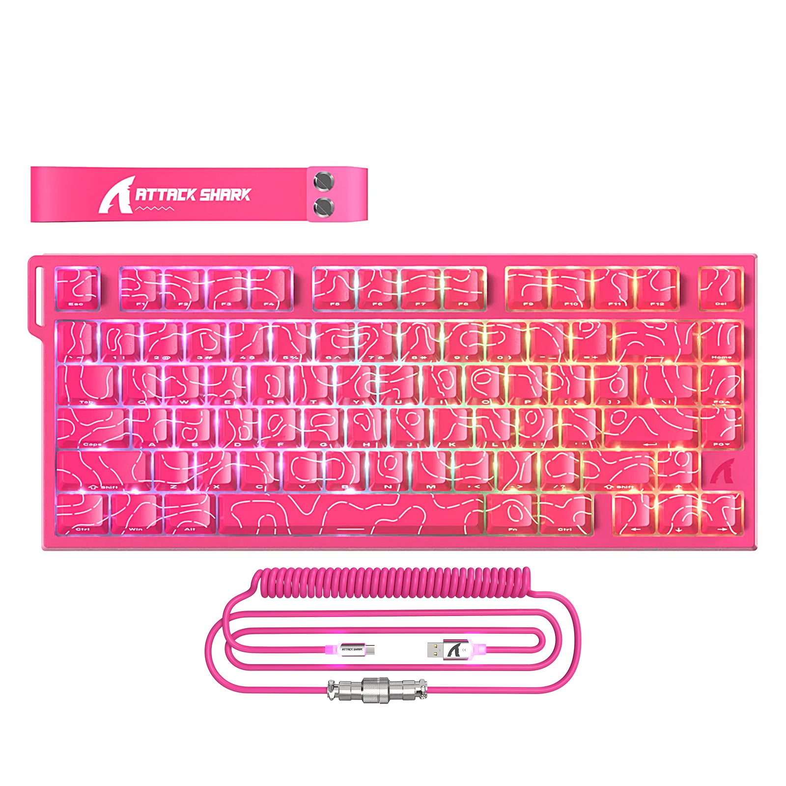 ATTACK SHARK R82 HE Bedraad 75% Gaming Toetsenbord met C01ULTRA LED Kabel