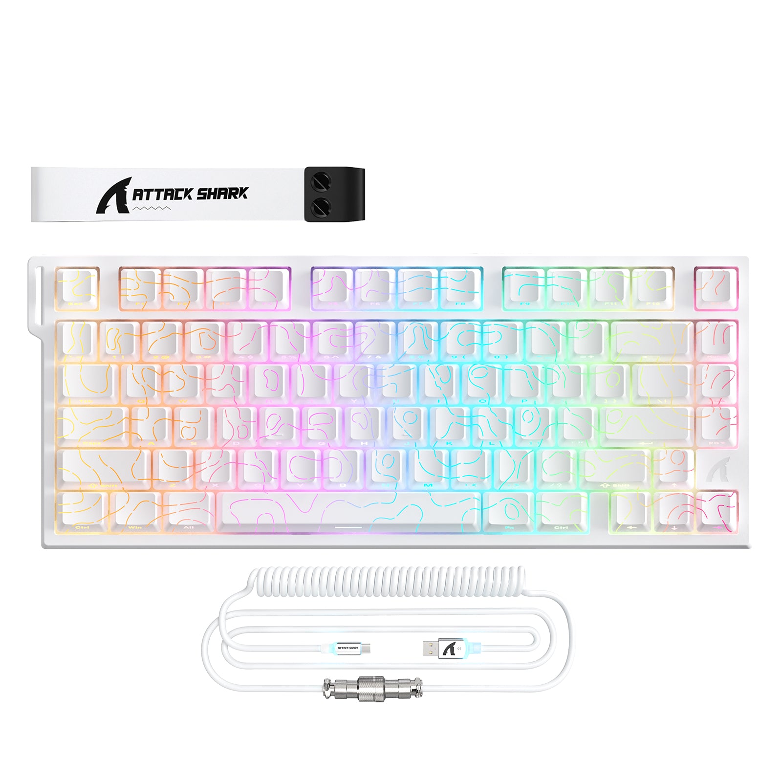 ATTACK SHARK R82 HE Bedraad 75% Gaming Toetsenbord met C01ULTRA LED Kabel