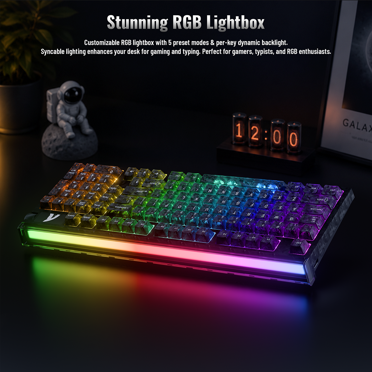 ATTACK SHARK R98 HE Carbon Fiber Bedraad Sneltoets Magnetische Schakelaar Toetsenbord Met C01 Ultra RGB Opgerolde Kabel
