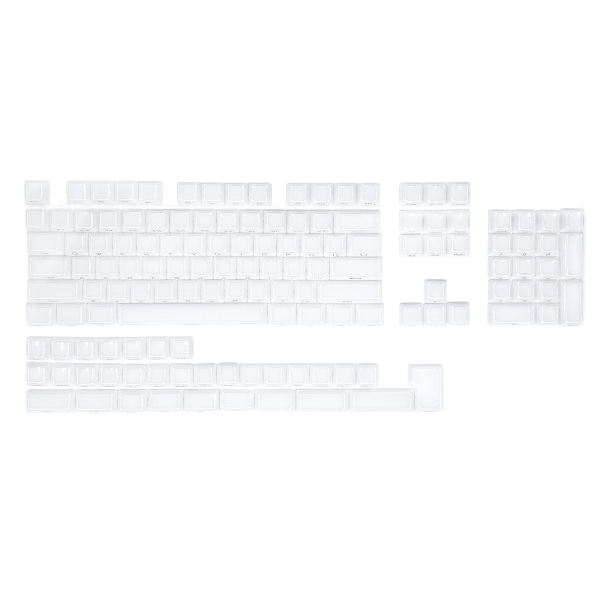 ATTACK SHARK SK03 136 toetsen, kristallen keycaps, ASA-profiel, ANSI/ISO