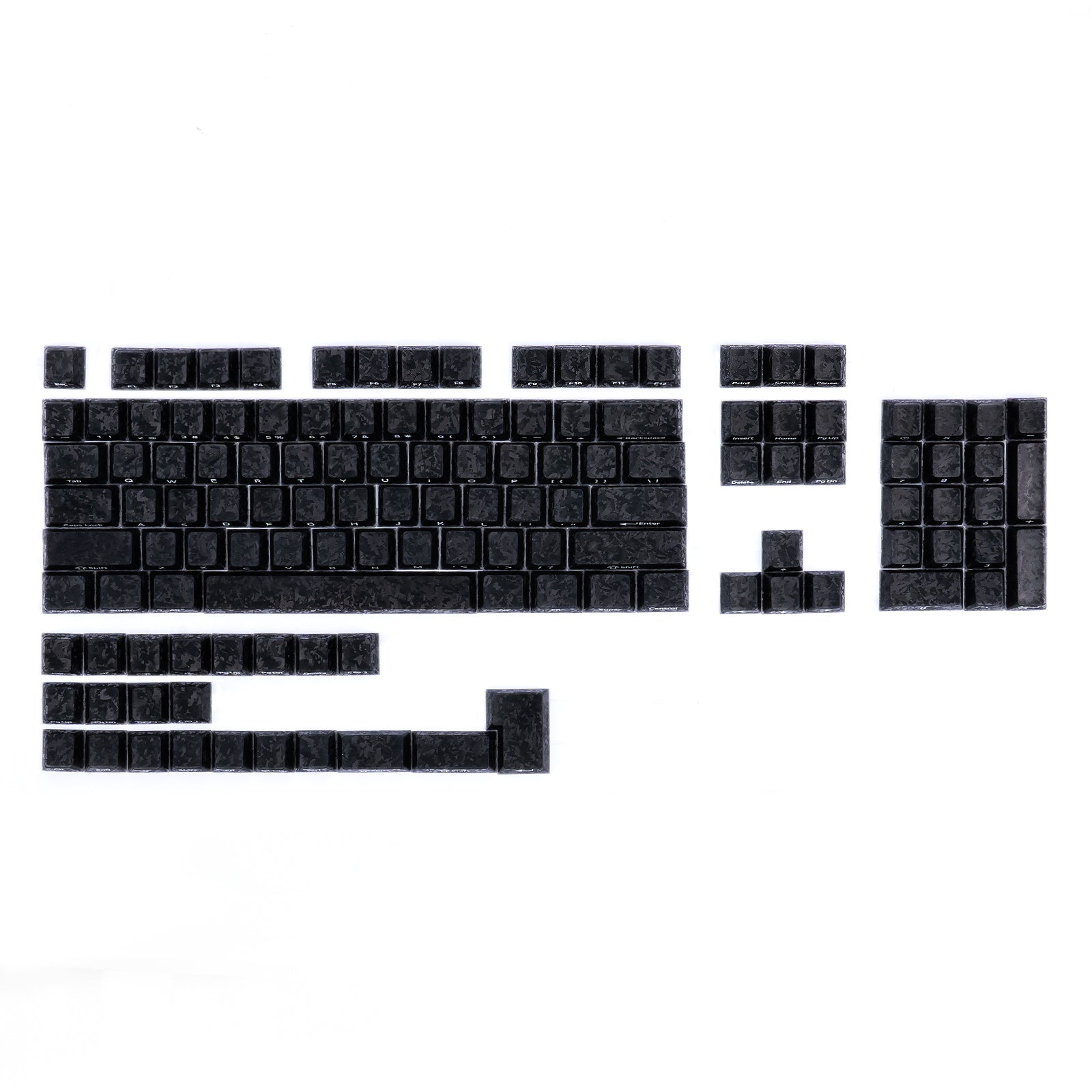 ATTACK SHARK SK04 119 toetsen, gesmede koolstofvezel-kristallen keycaps, ANSI/ISO