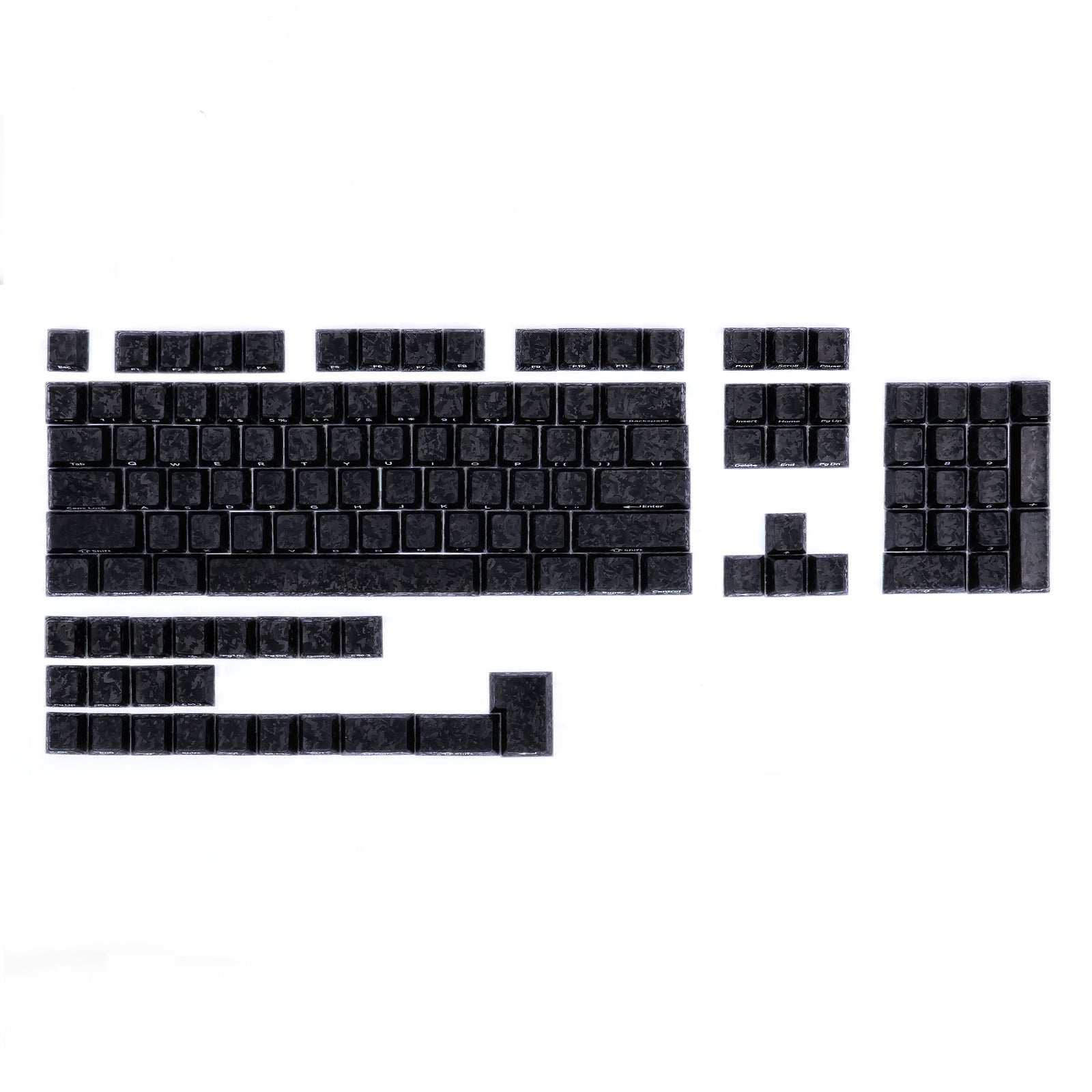 ATTACK SHARK SK04 119 toetsen, gesmede koolstofvezel-kristallen keycaps, ANSI/ISO